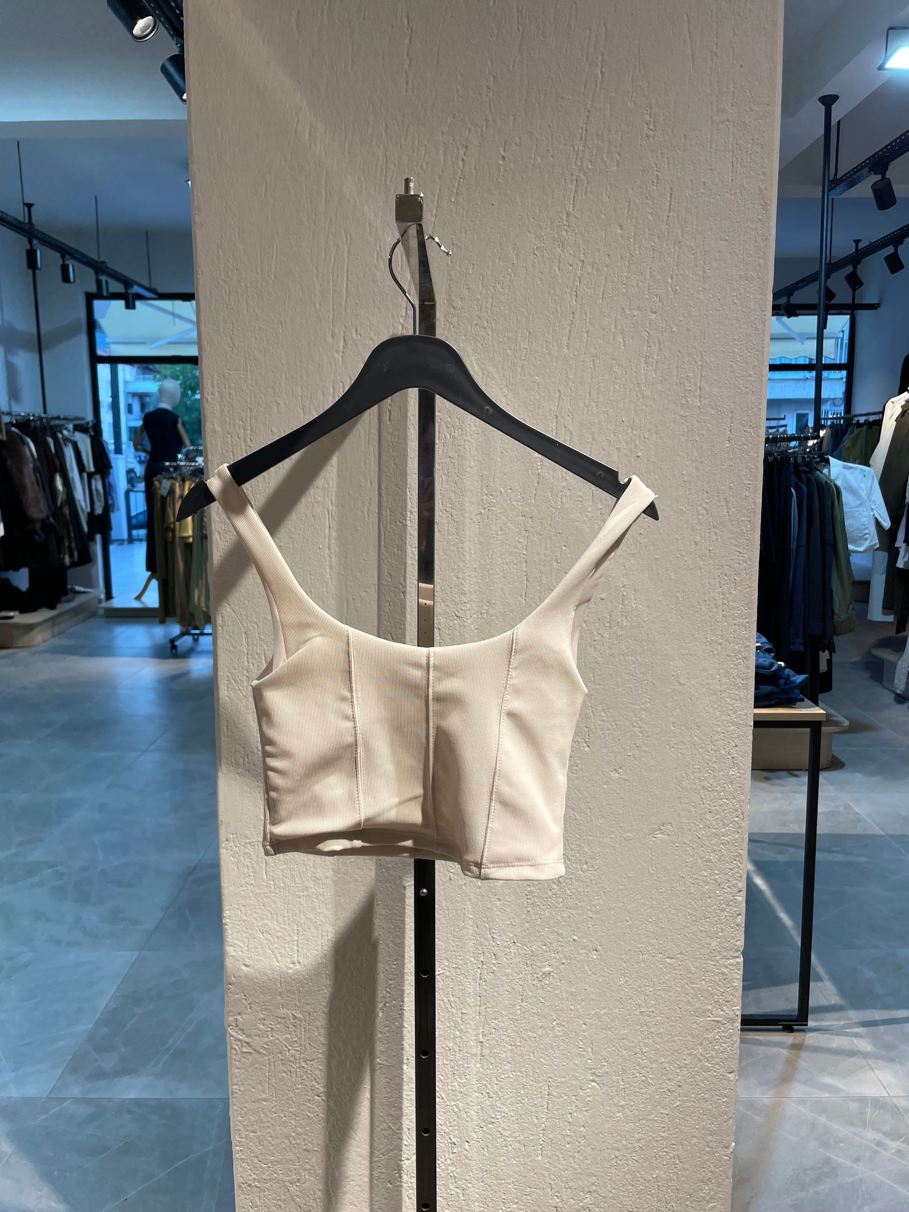 Bej Crop Büstiyer