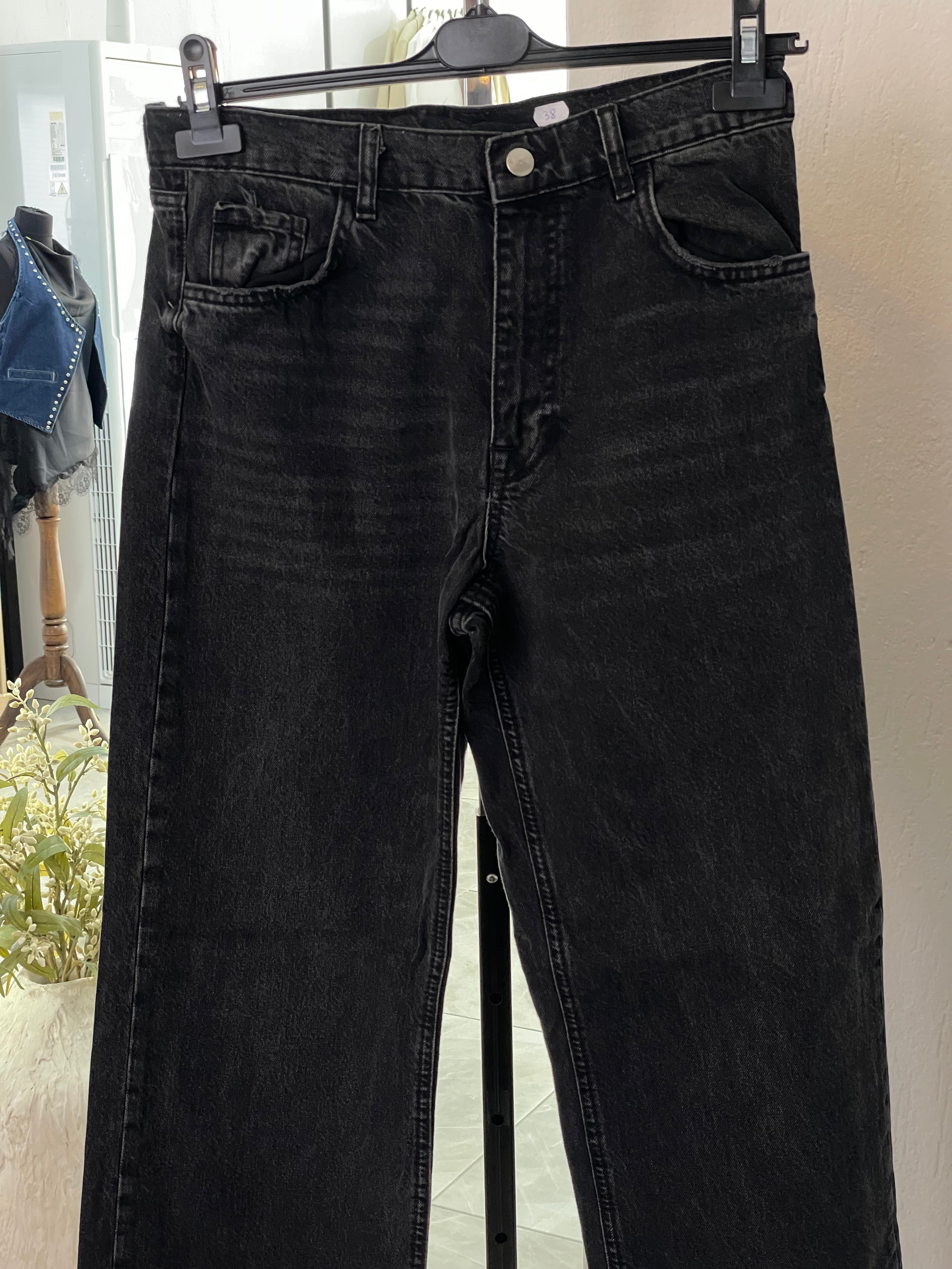 Füme Eskitmeli Düz Kesim Jean