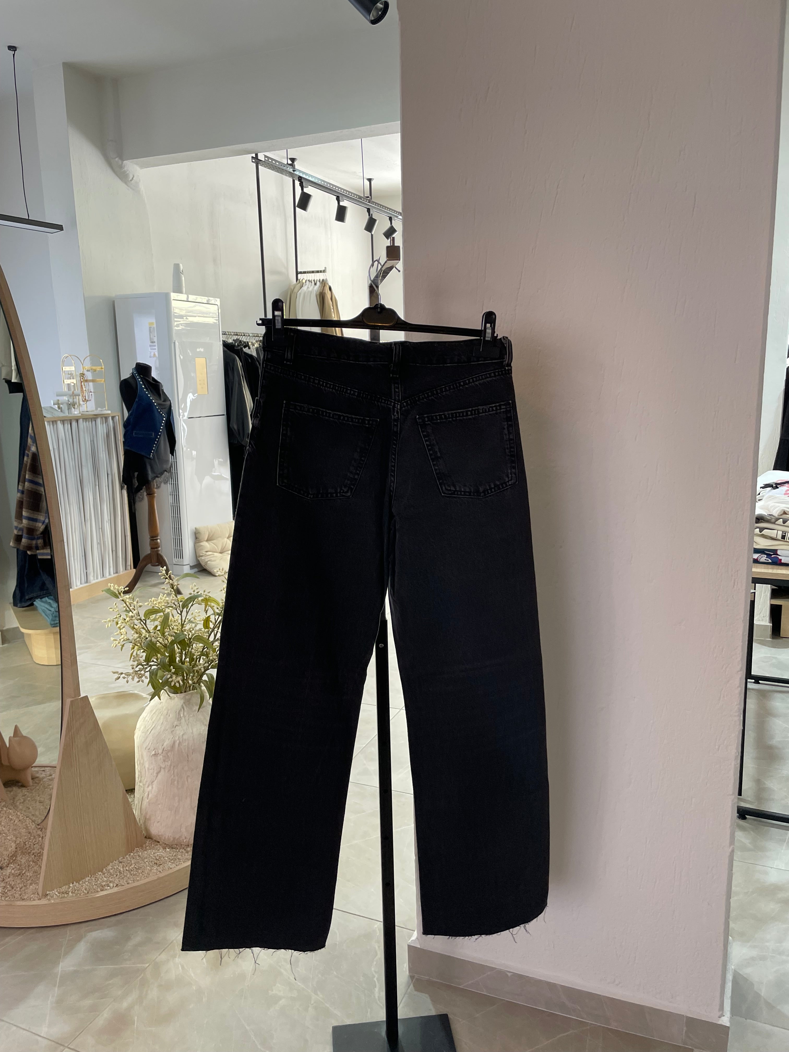 Füme Eskitmeli Düz Kesim Jean