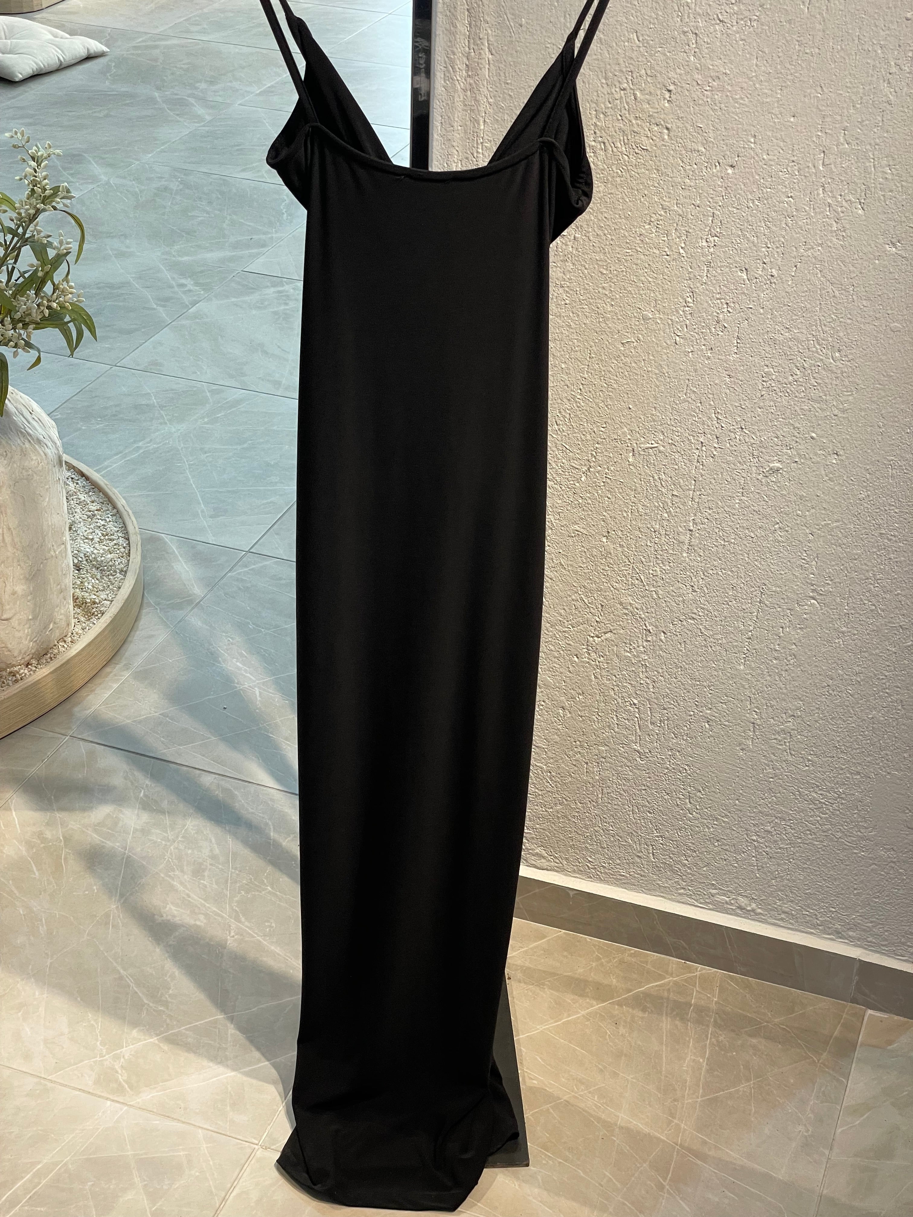 Önden Bağlamalı Uzun Davet Elbisesi