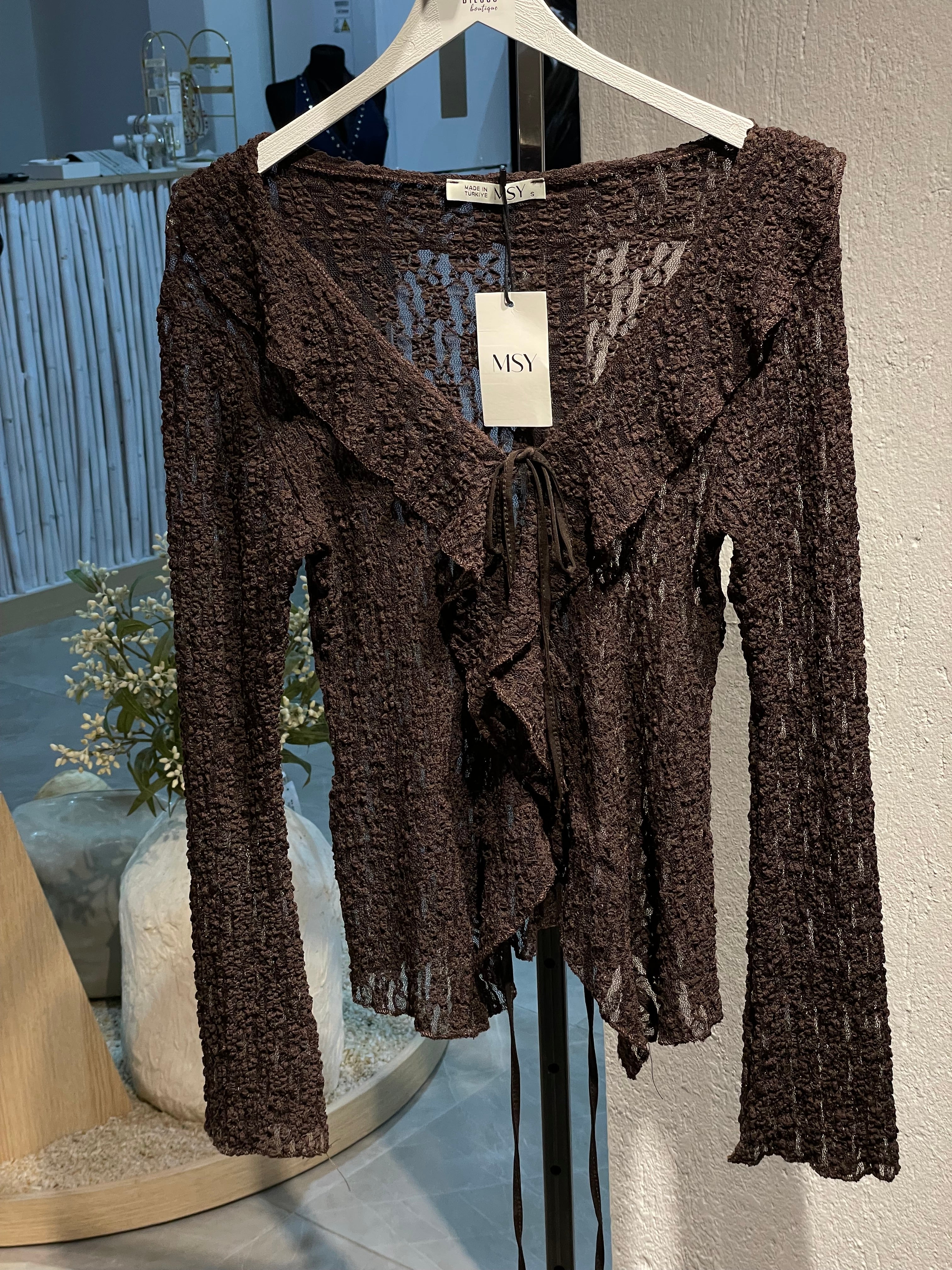 Dantelli Bohem Bağlamalı Üst