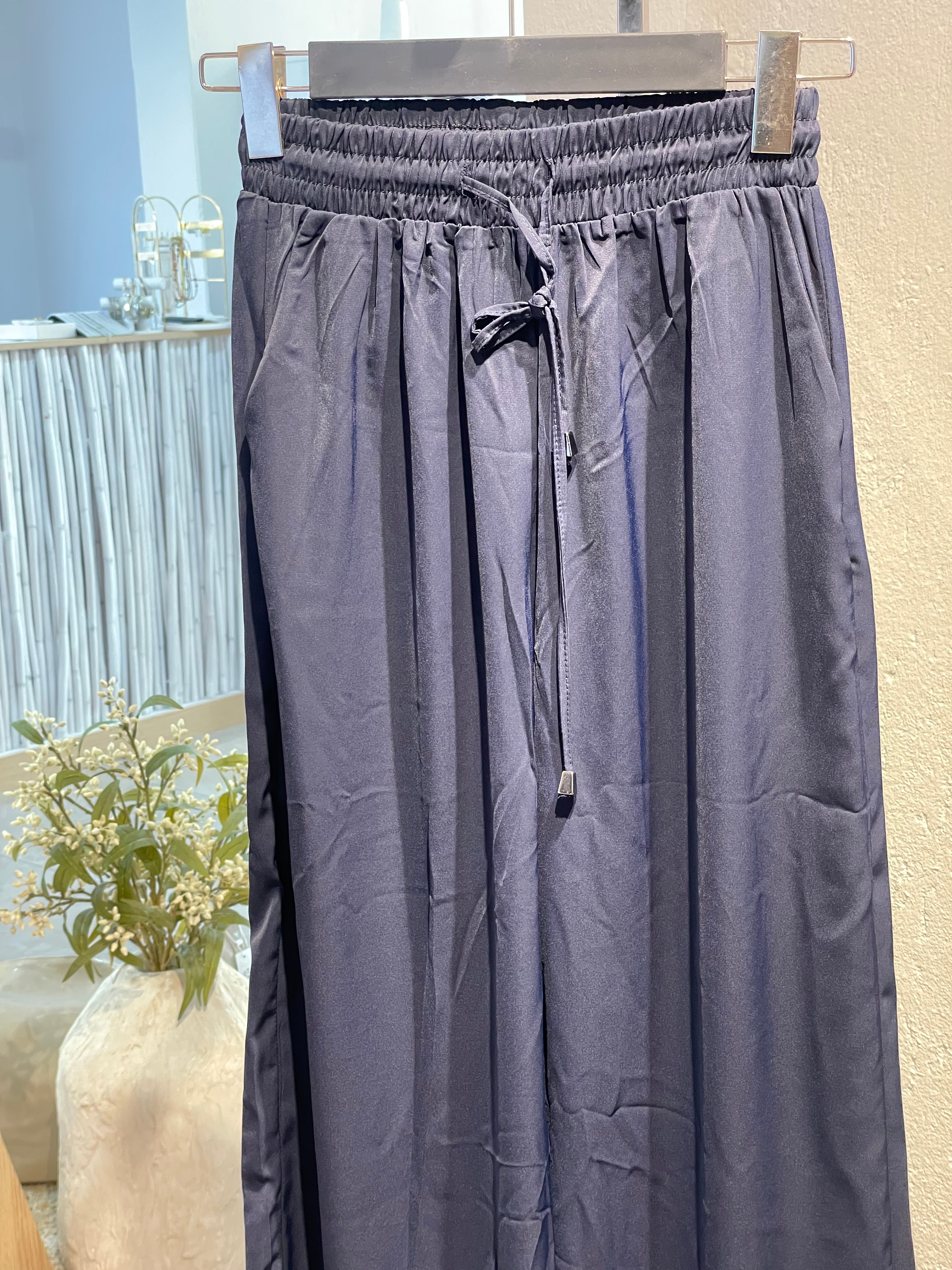 Saten Geniş Paça Pantolon