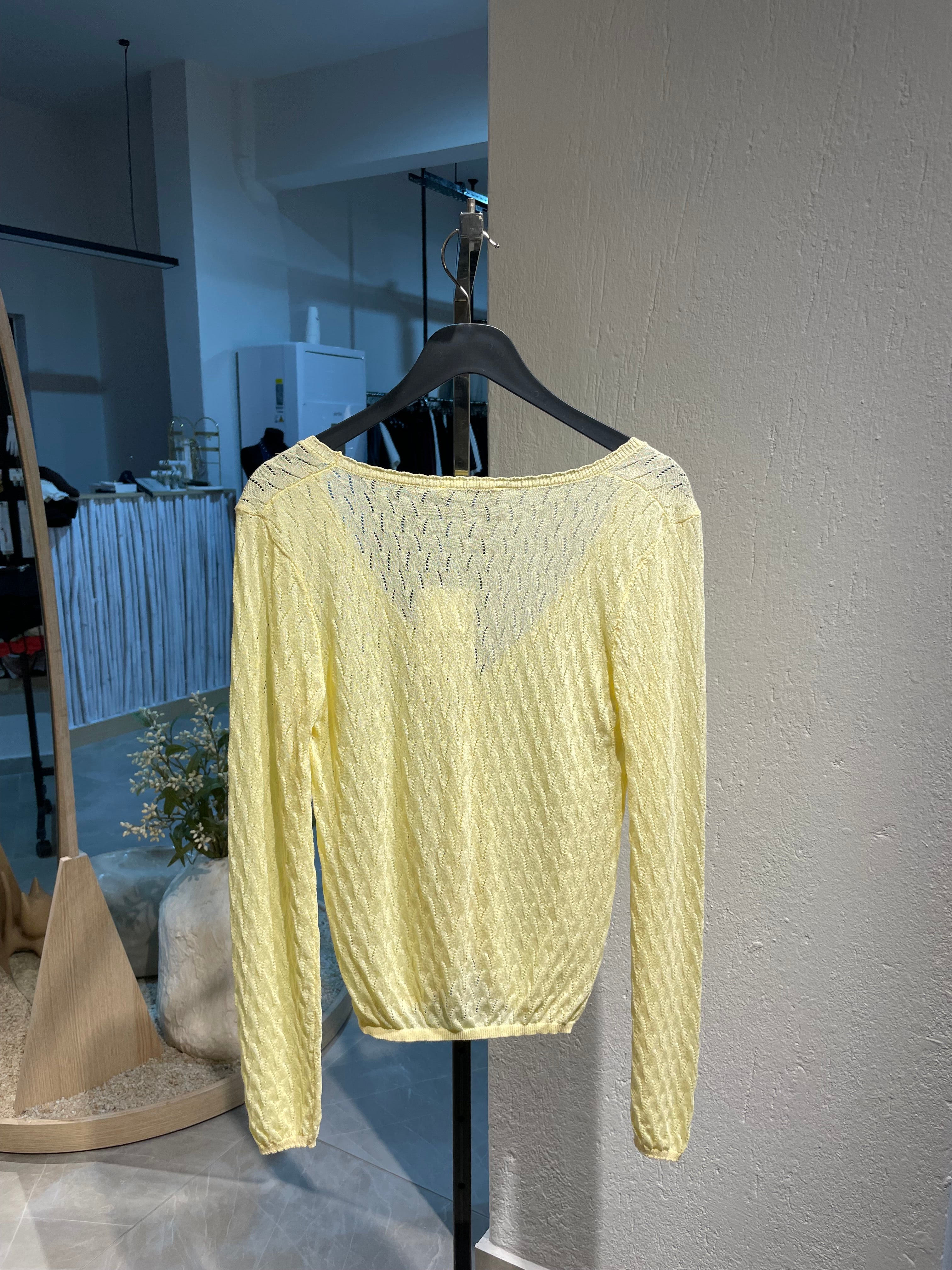 Dilvin V Yaka Ajurlu İnce Triko