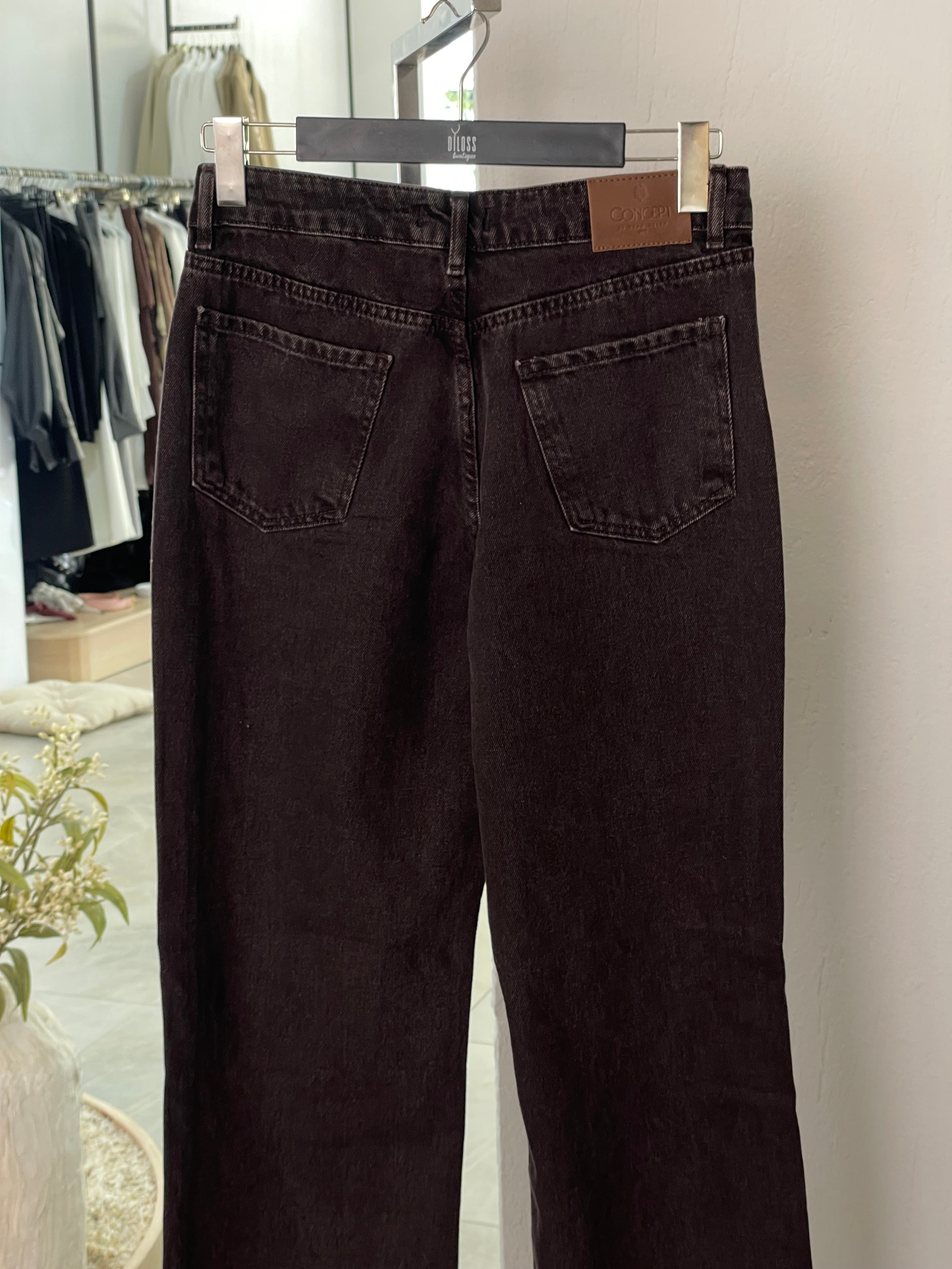 Kahverengi Baggy Jean