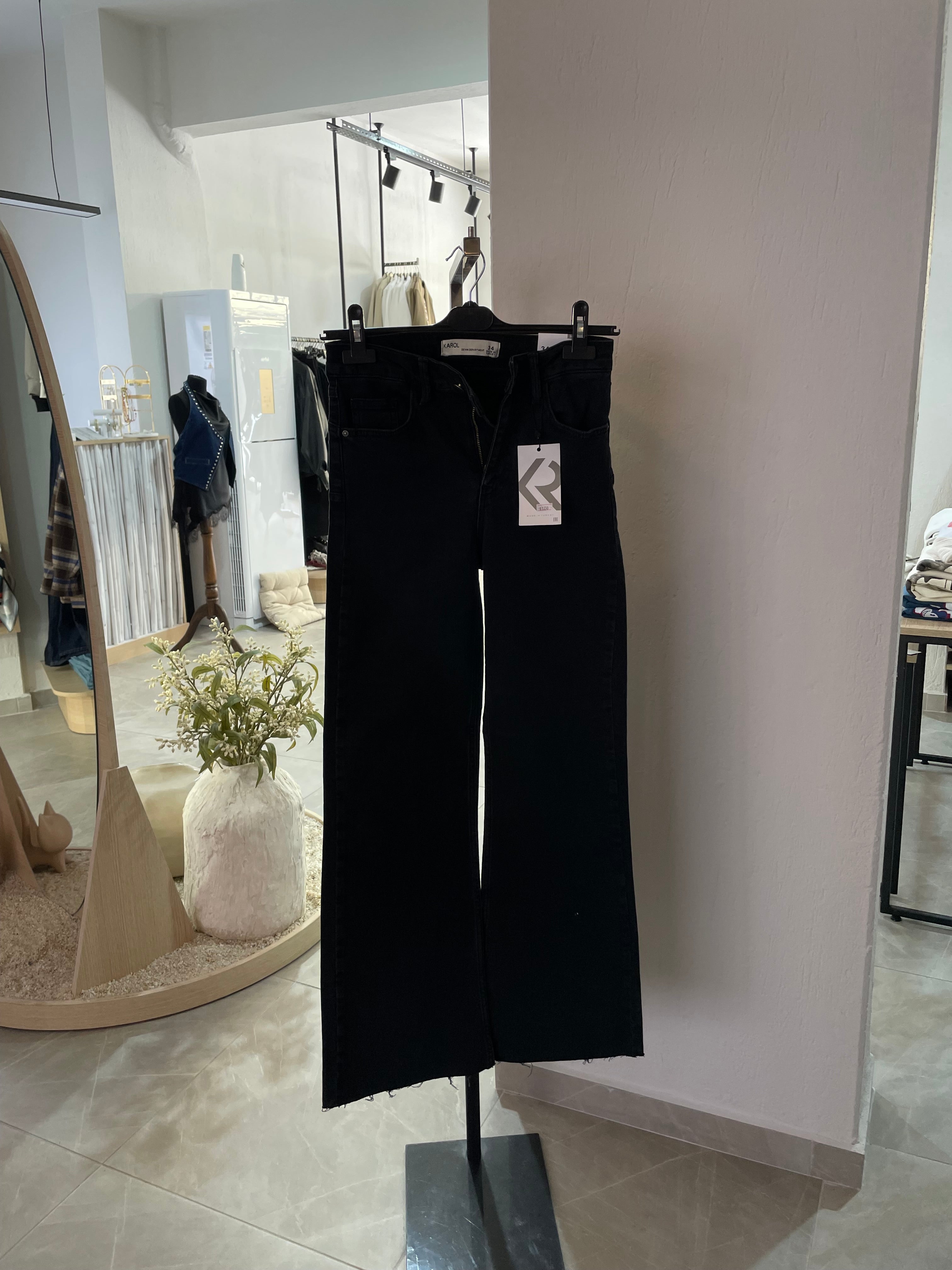 Füme Düz Kesim Push Up Jean