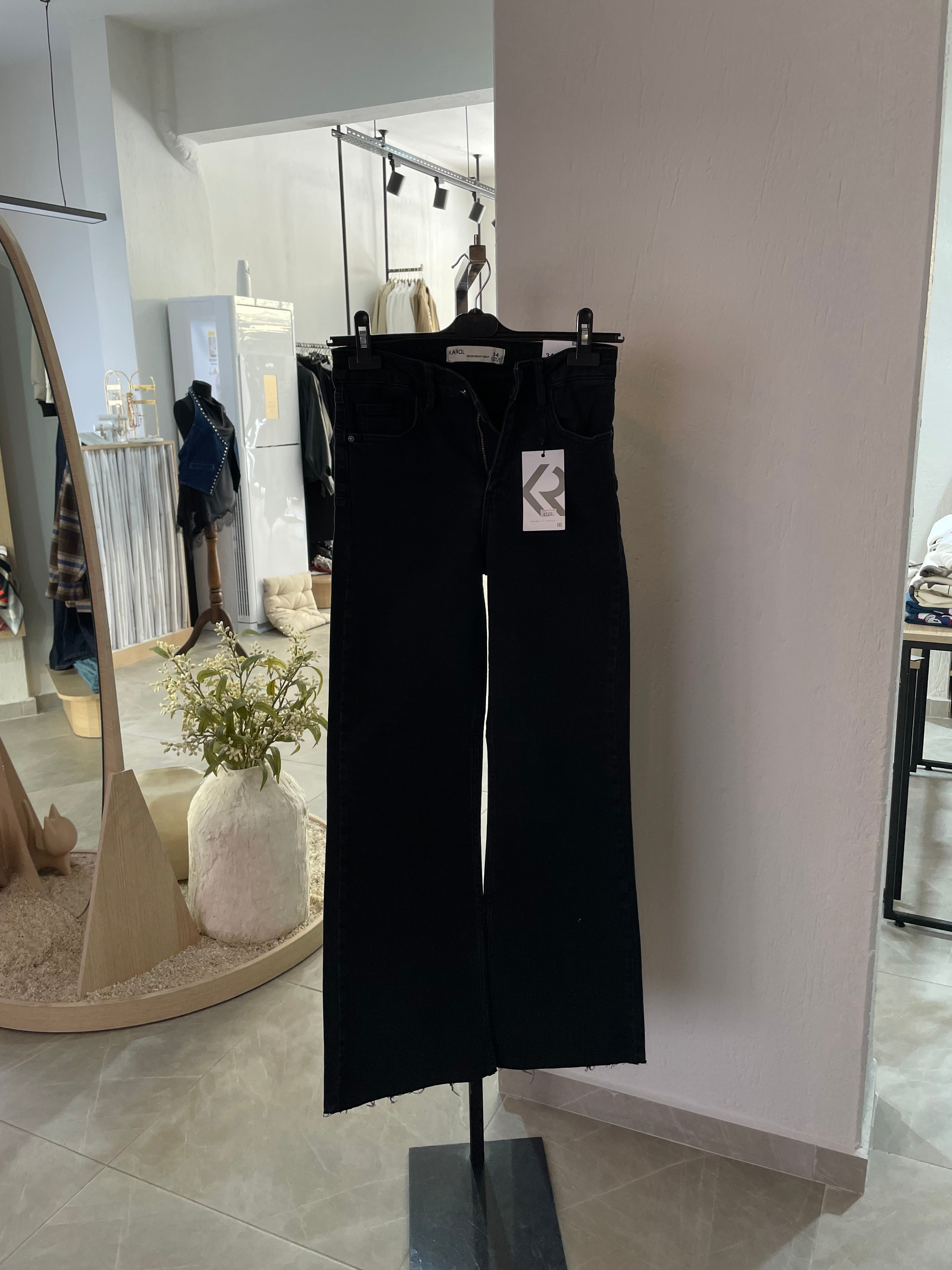 Füme Düz Kesim Push Up Jean