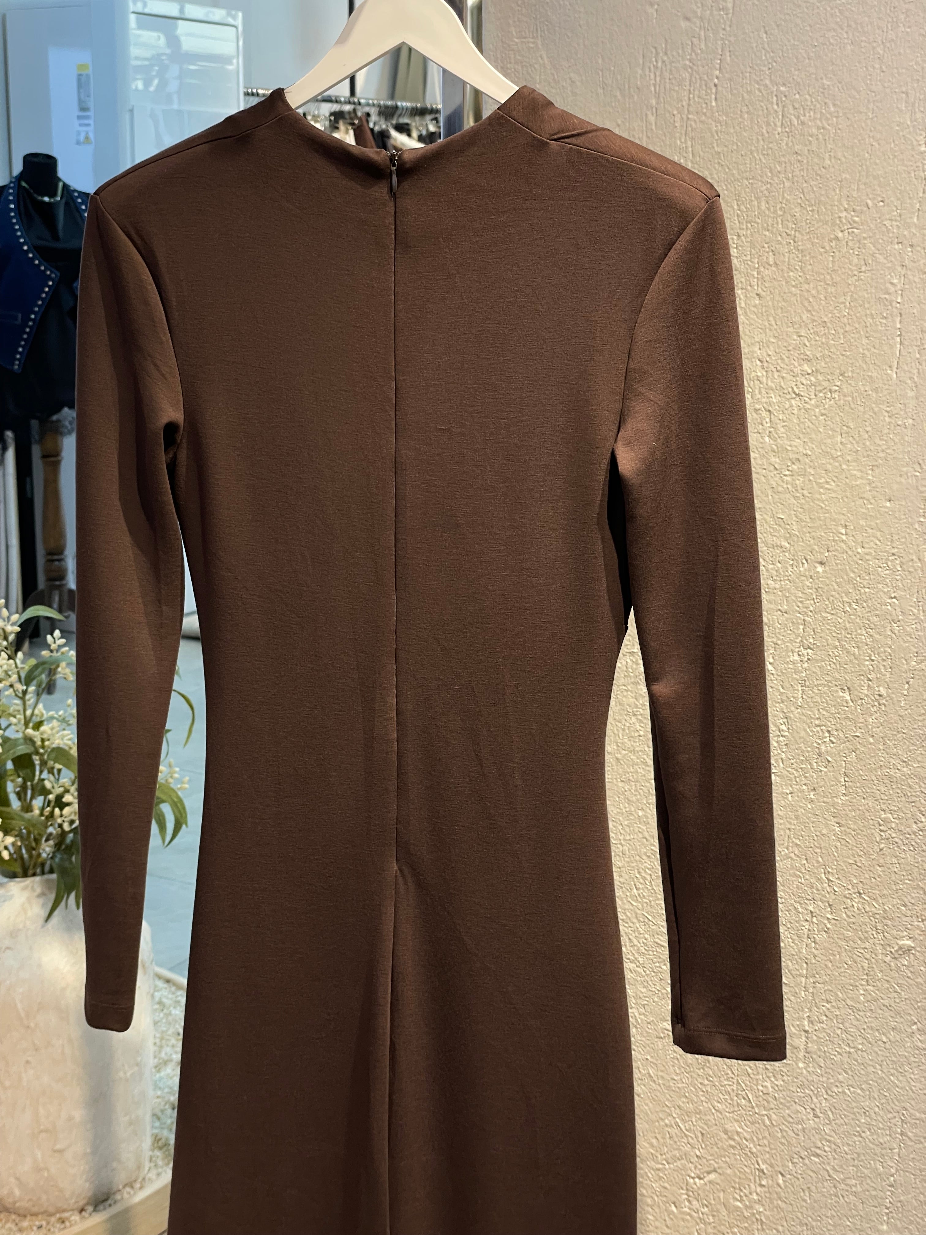 Önden Büzgülü Uzun Davet Elbisesi