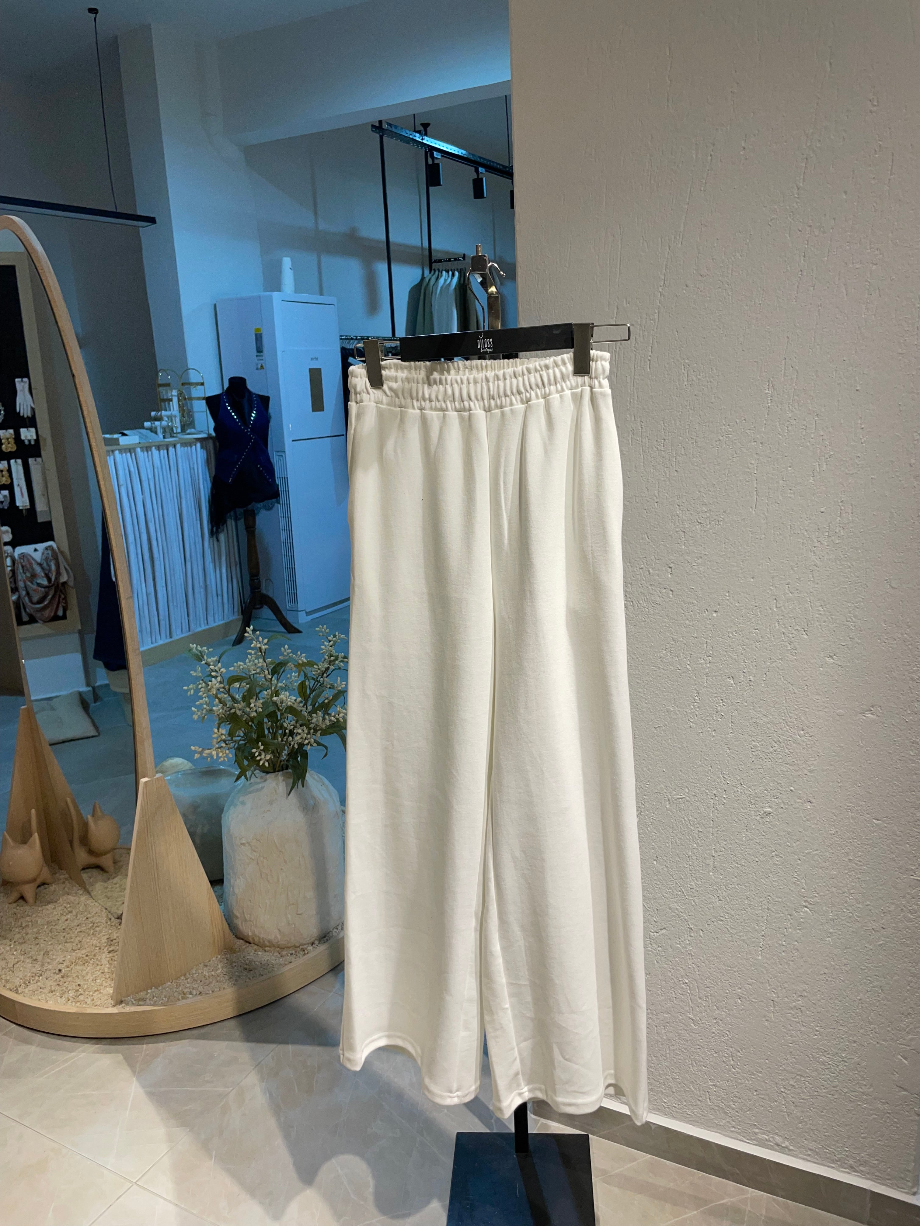 Krem Basic Eşofman Altı