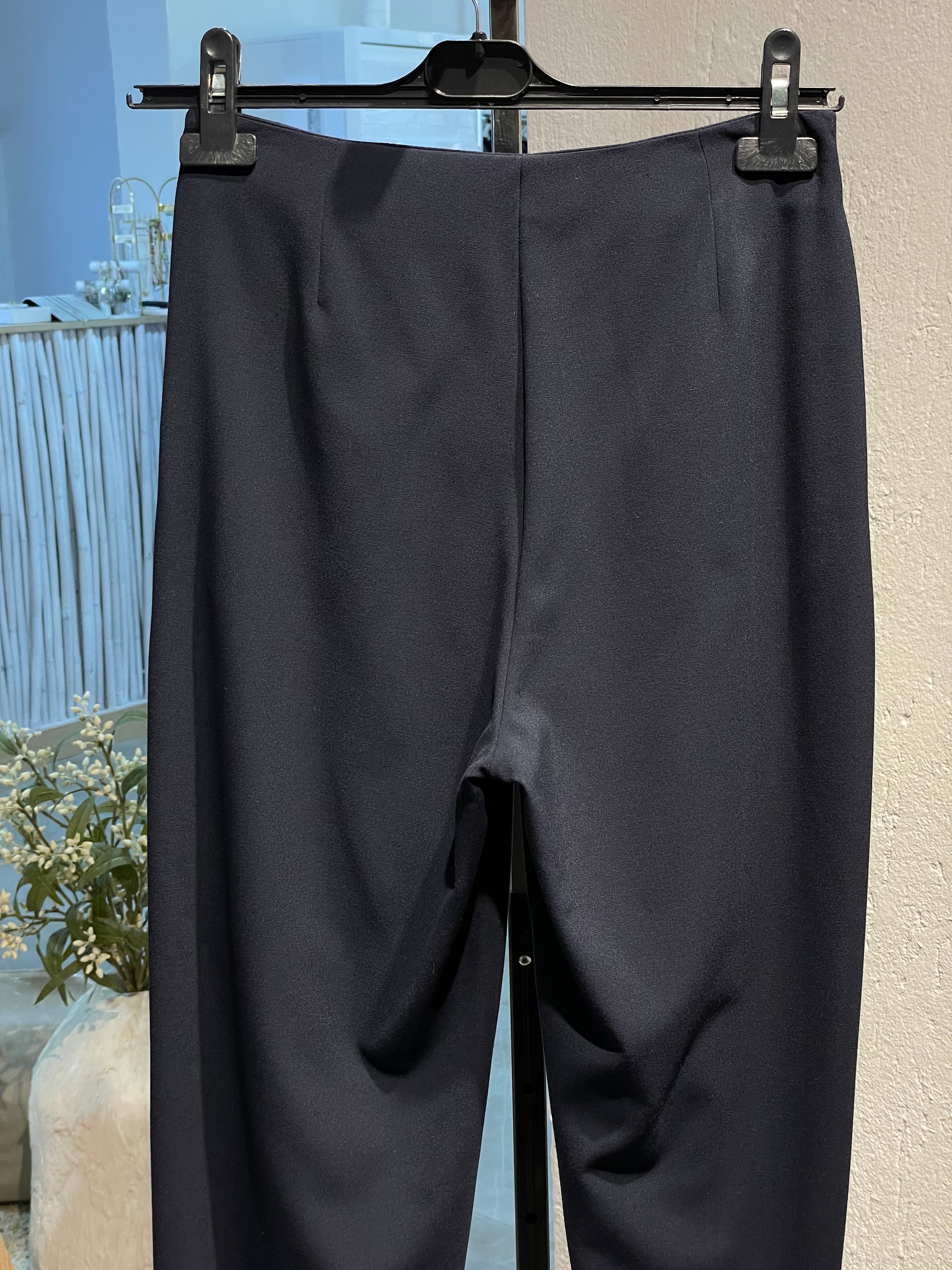 Lacivert Düğme Detaylı Havuç Kesim Pantolon