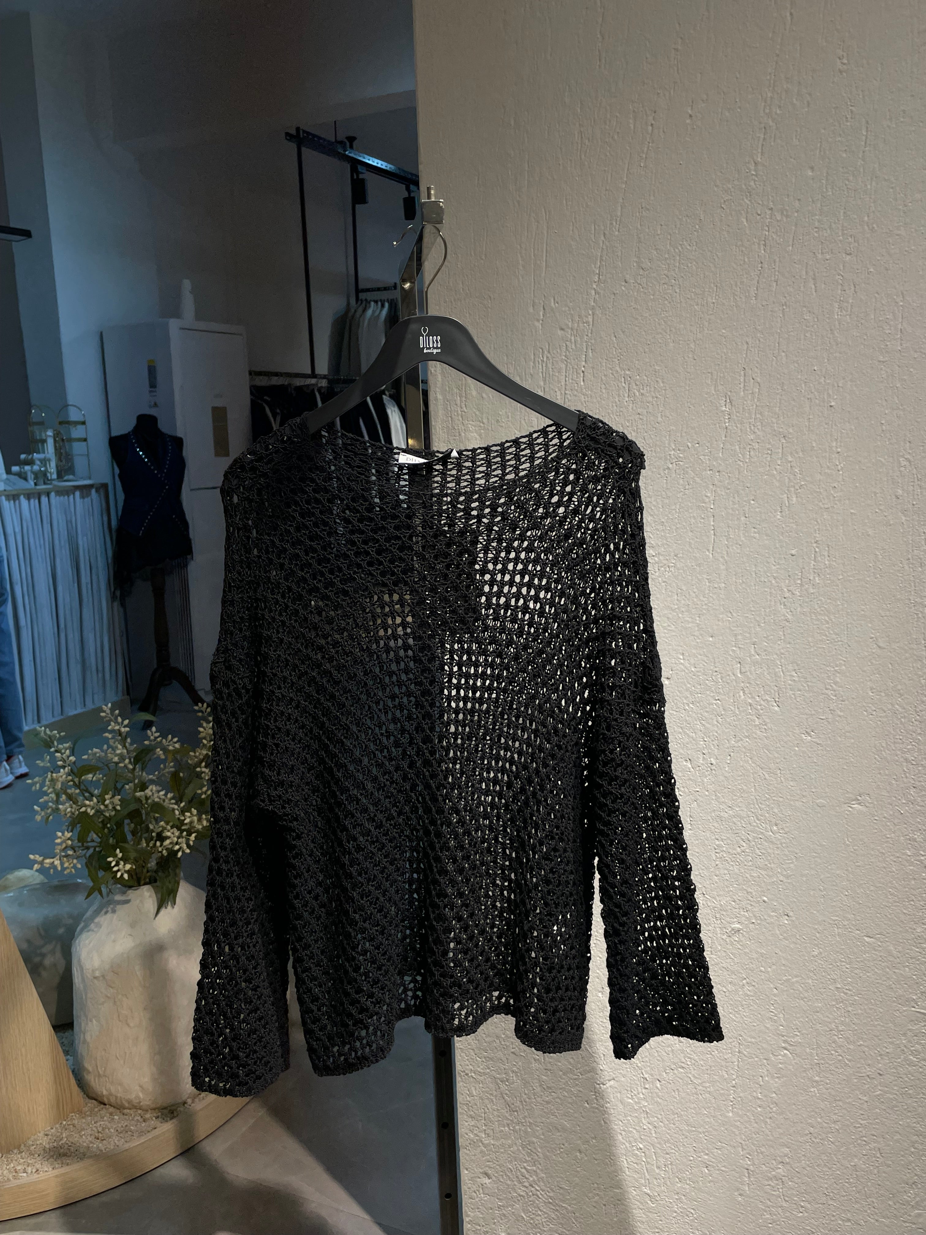 Dilvin Kayık Yaka Triko Ajurlu Kazak