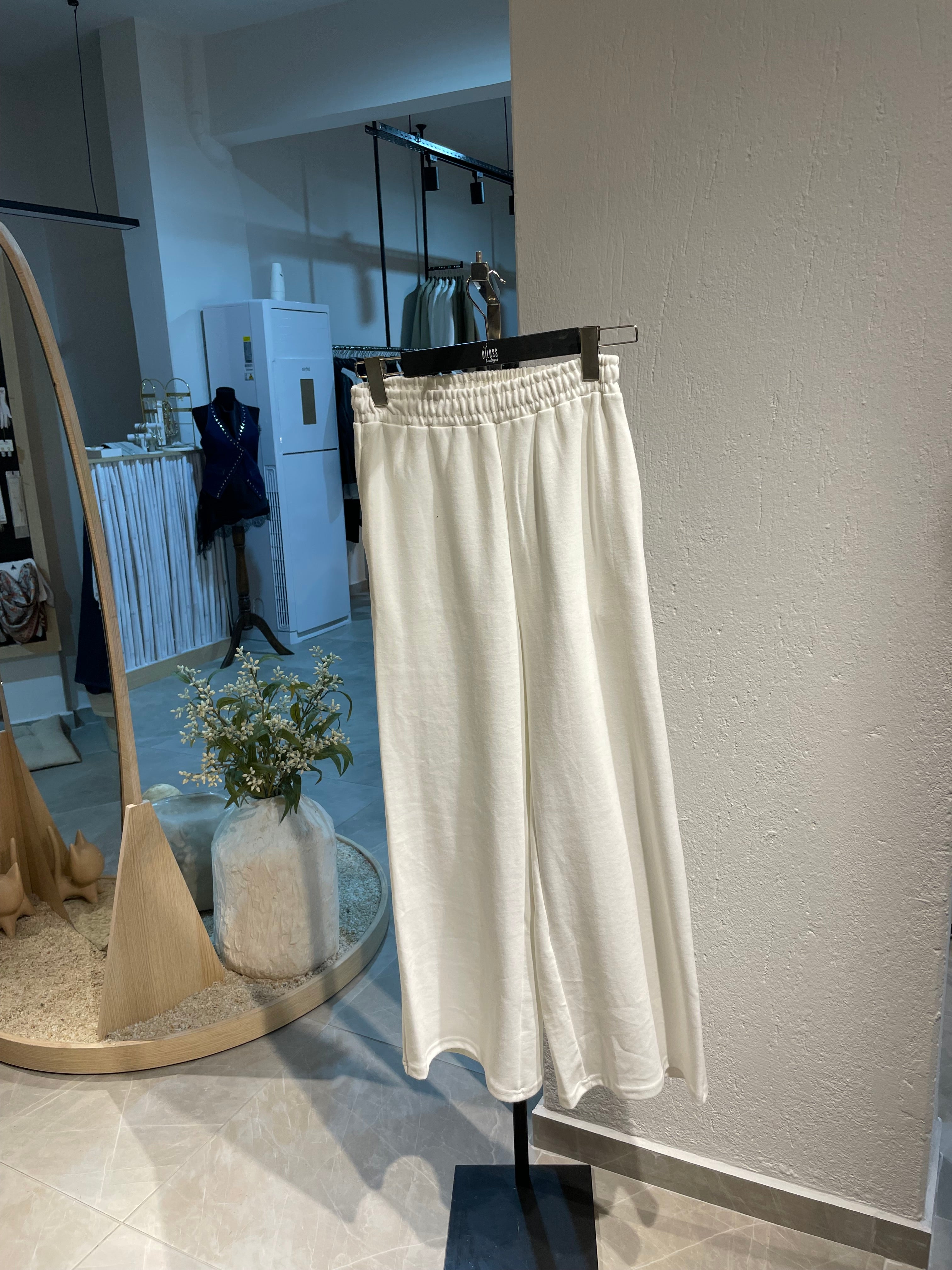 Krem Basic Eşofman Altı