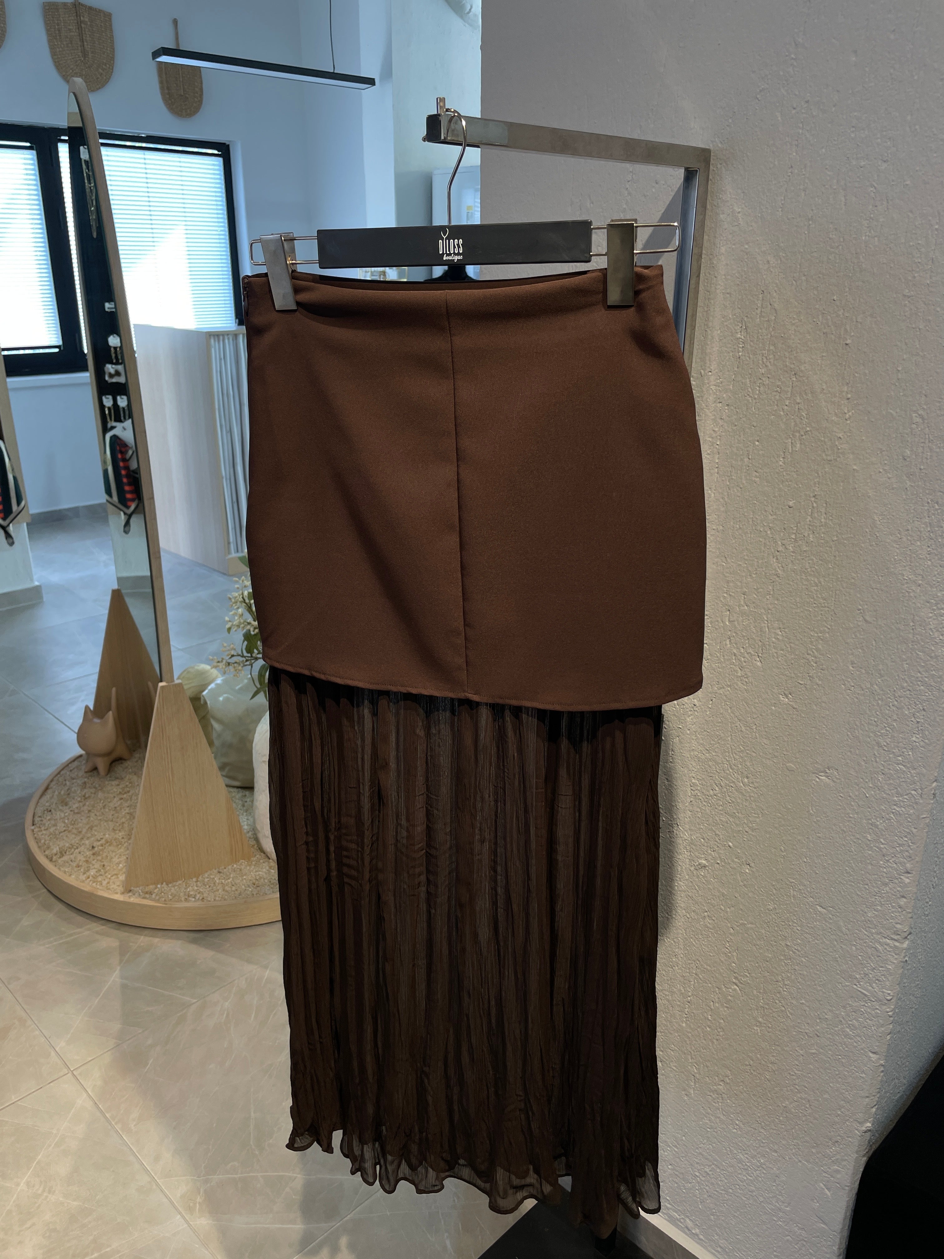 Düz Tül Detaylı Etek