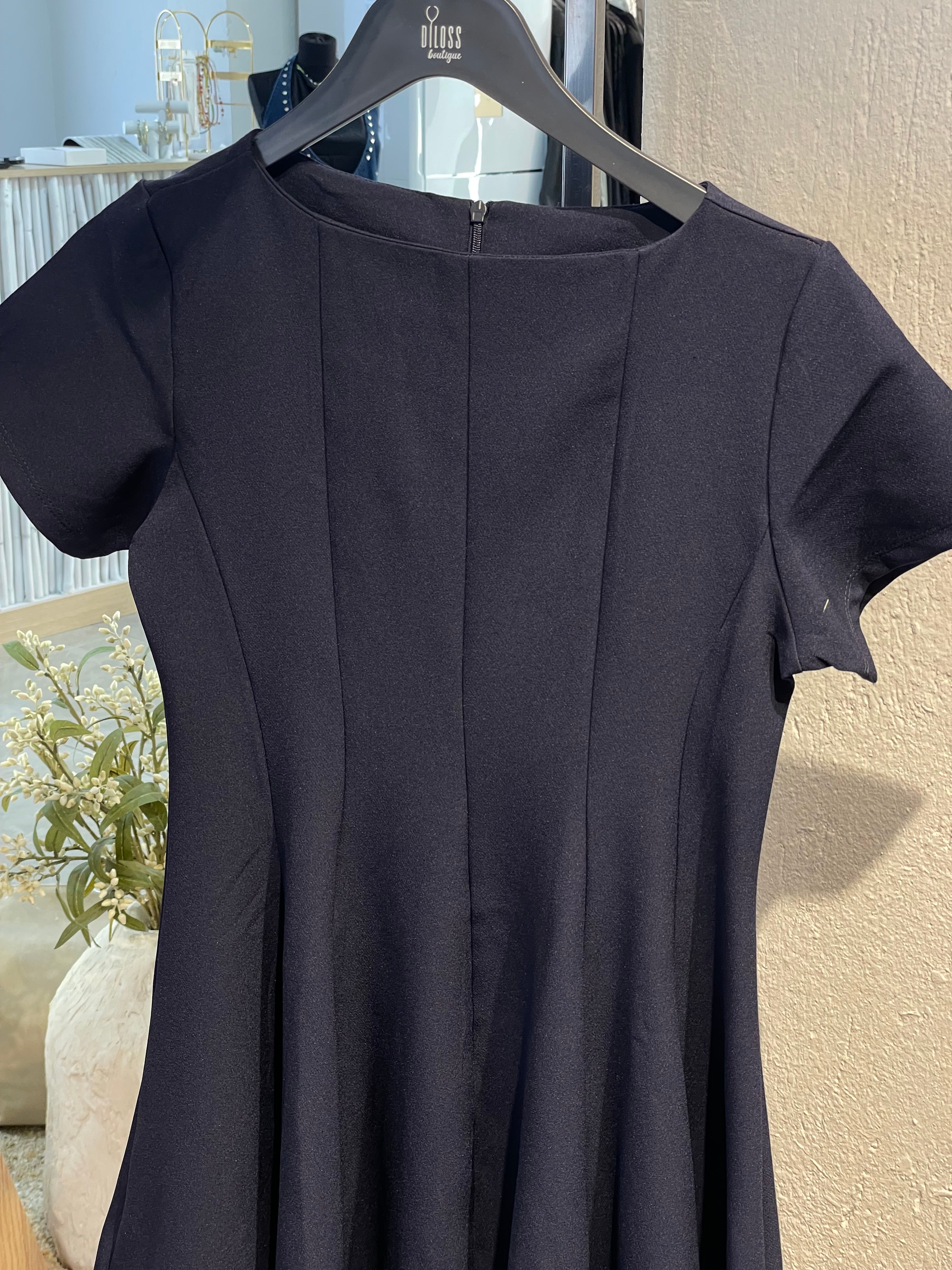 Şeritli Kısa Elbise