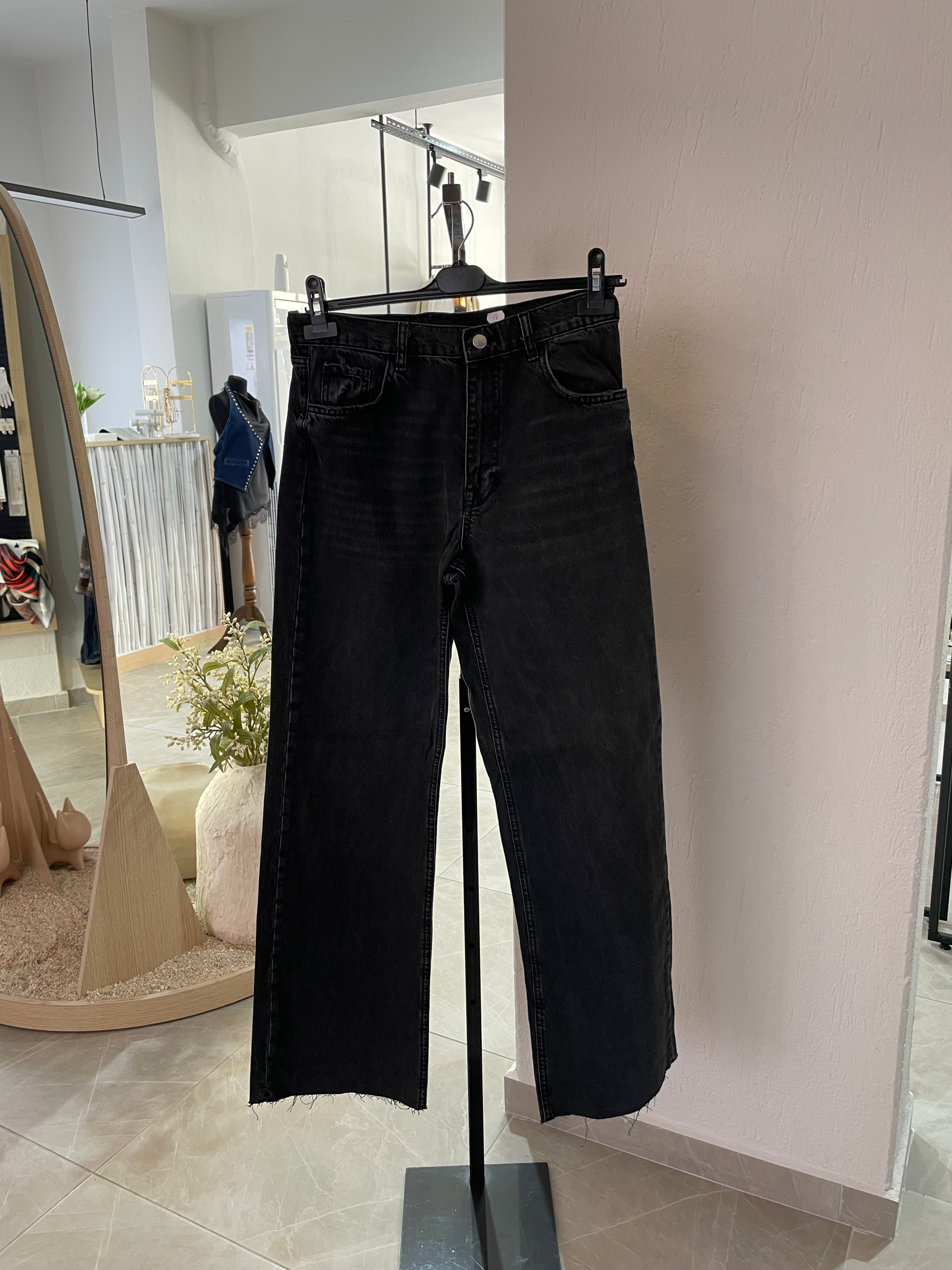 Füme Eskitmeli Düz Kesim Jean