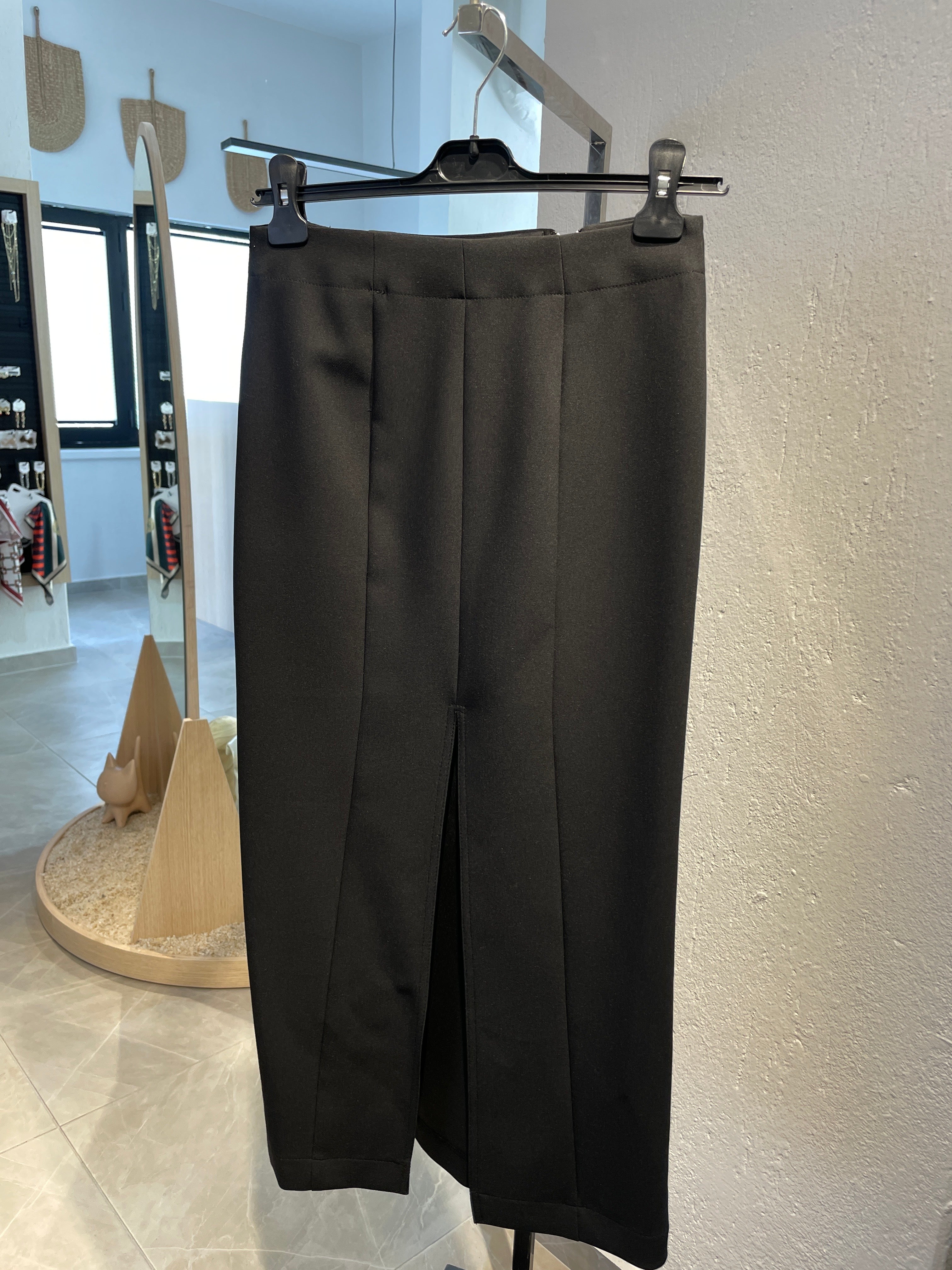 Fermuar Detaylı Midi Etek