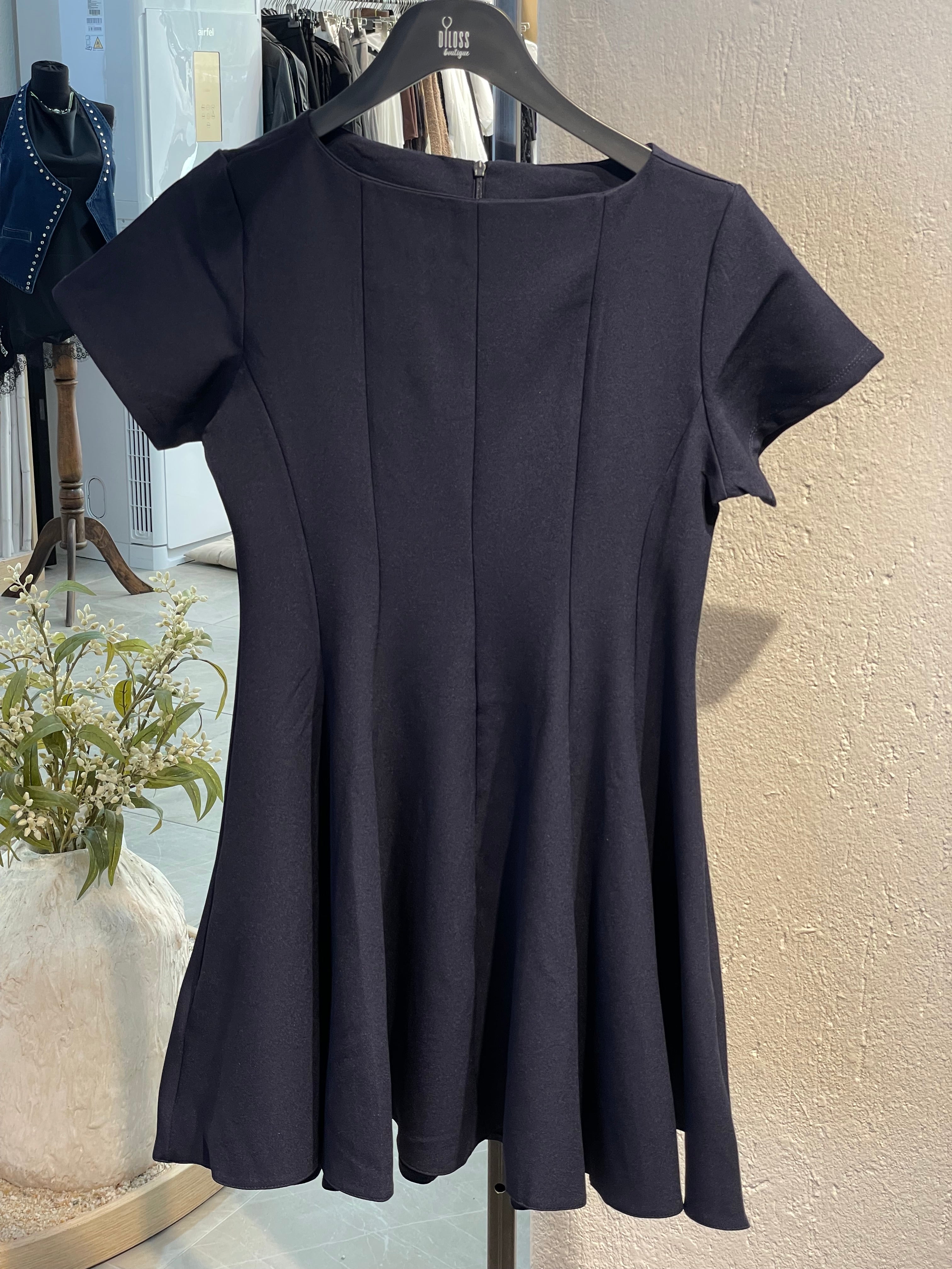 Şeritli Kısa Elbise