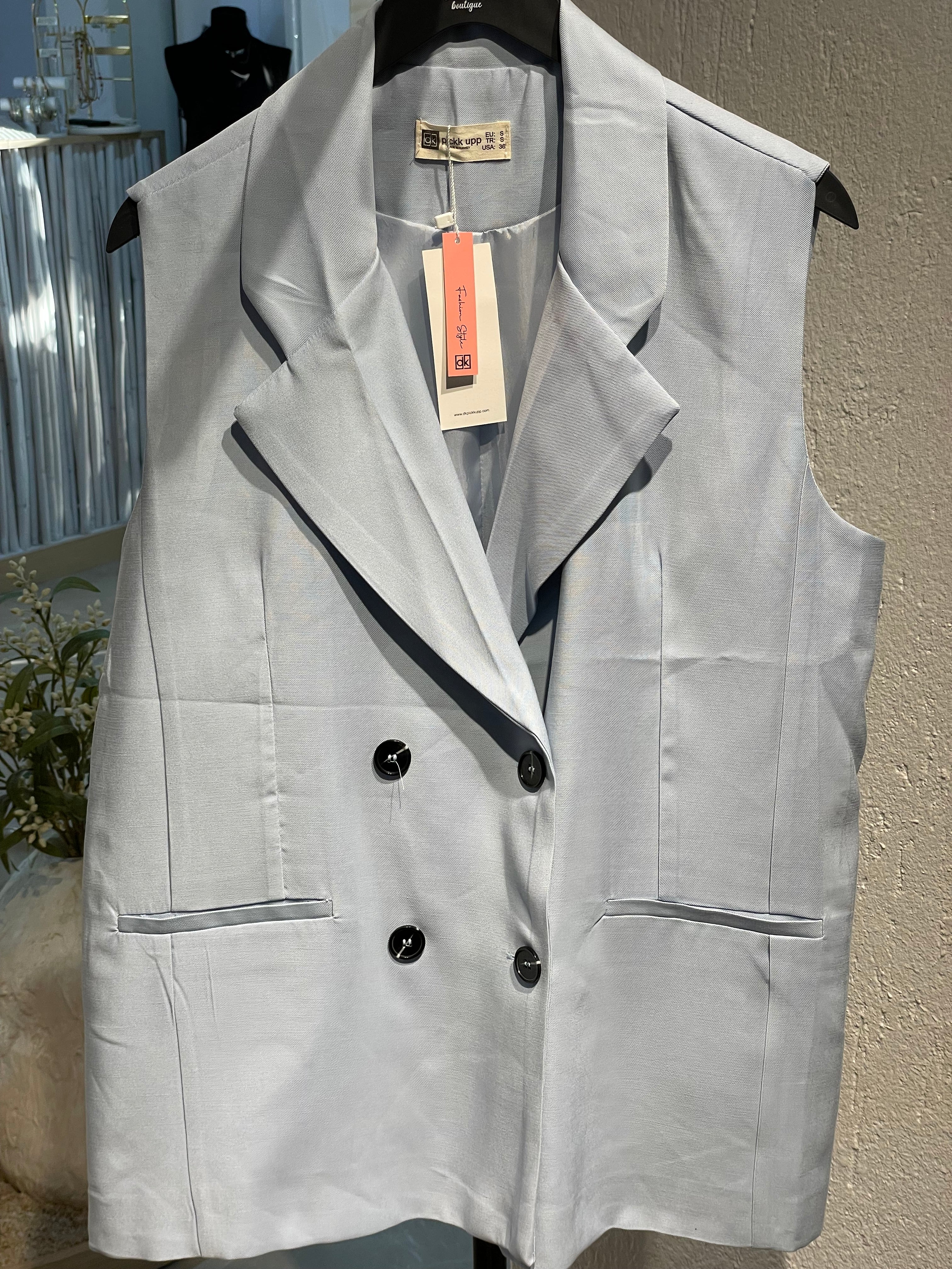 Oversize Alt-Üst Yelekli Takım