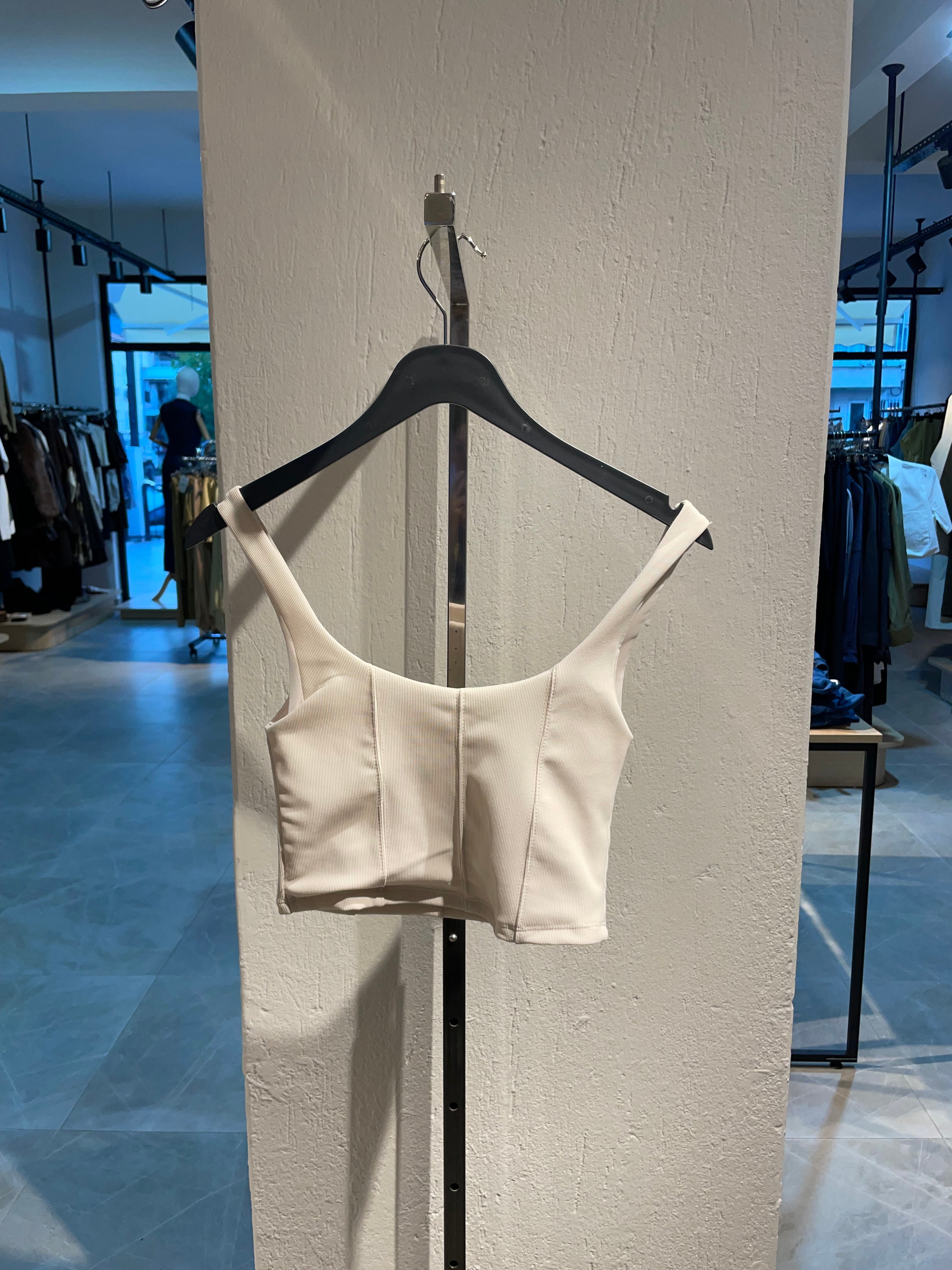Bej Crop Büstiyer