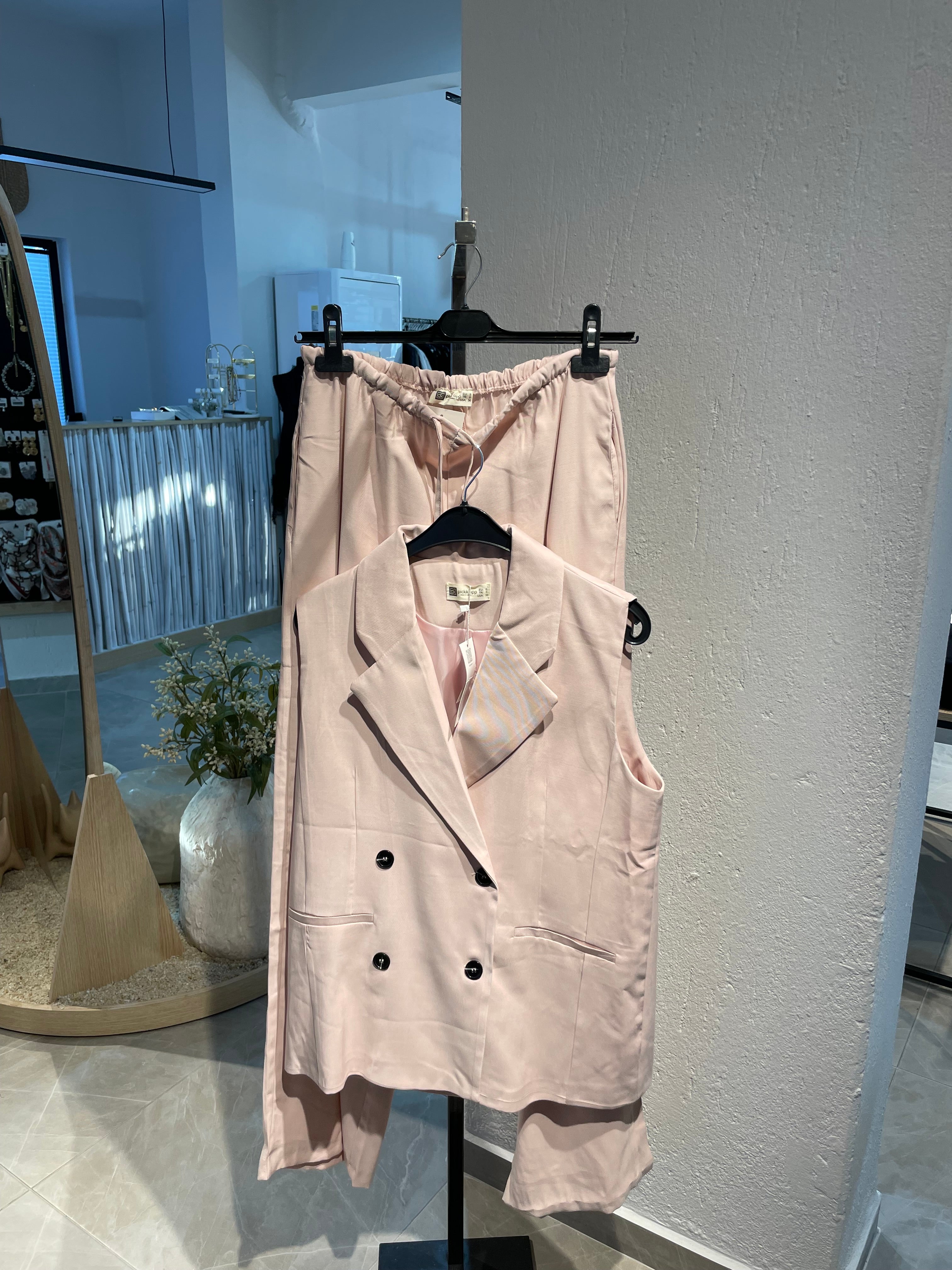 Oversize Alt-Üst Yelekli Takım