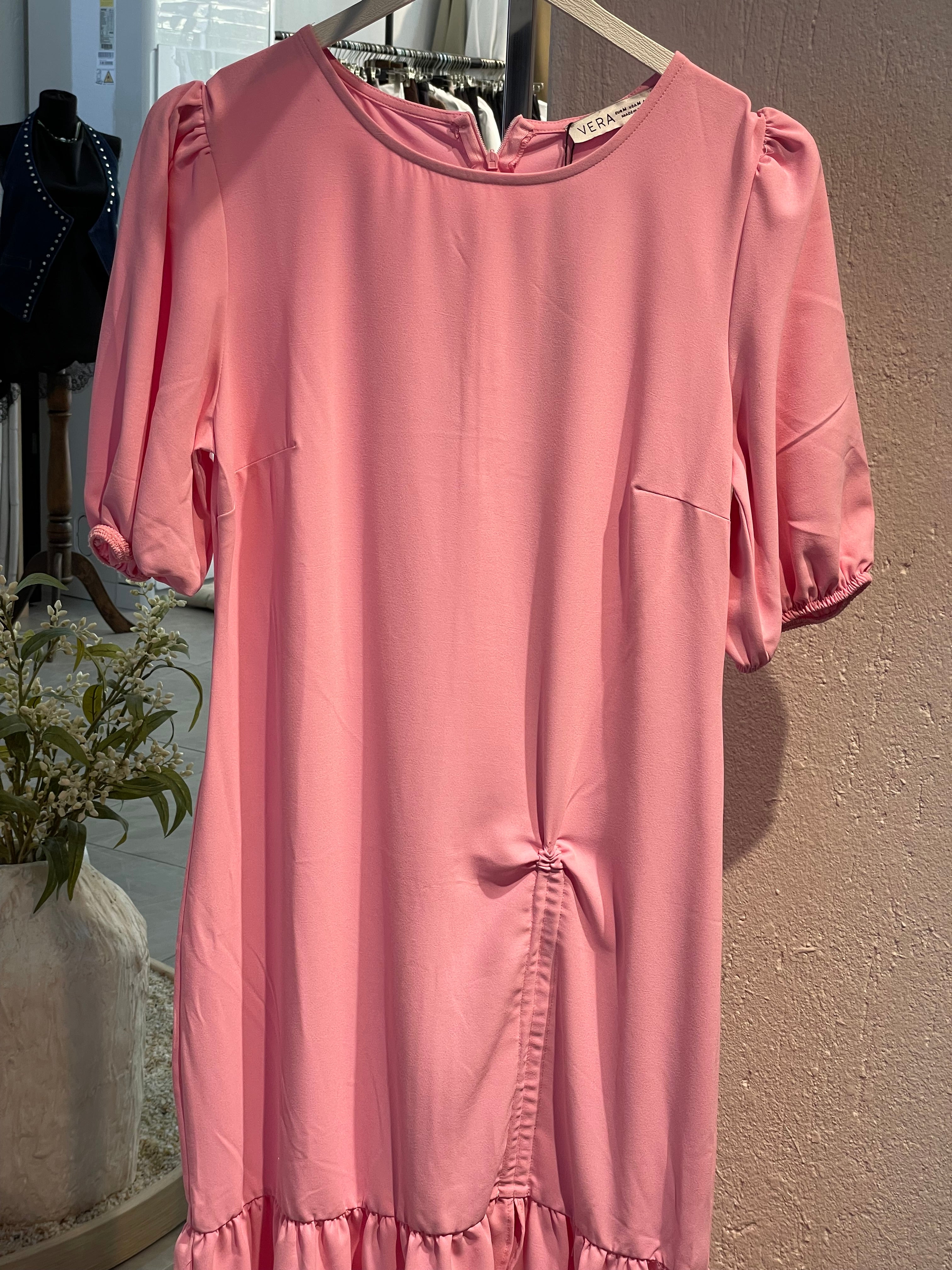 Önden Bağlamalı Uzun Elbise