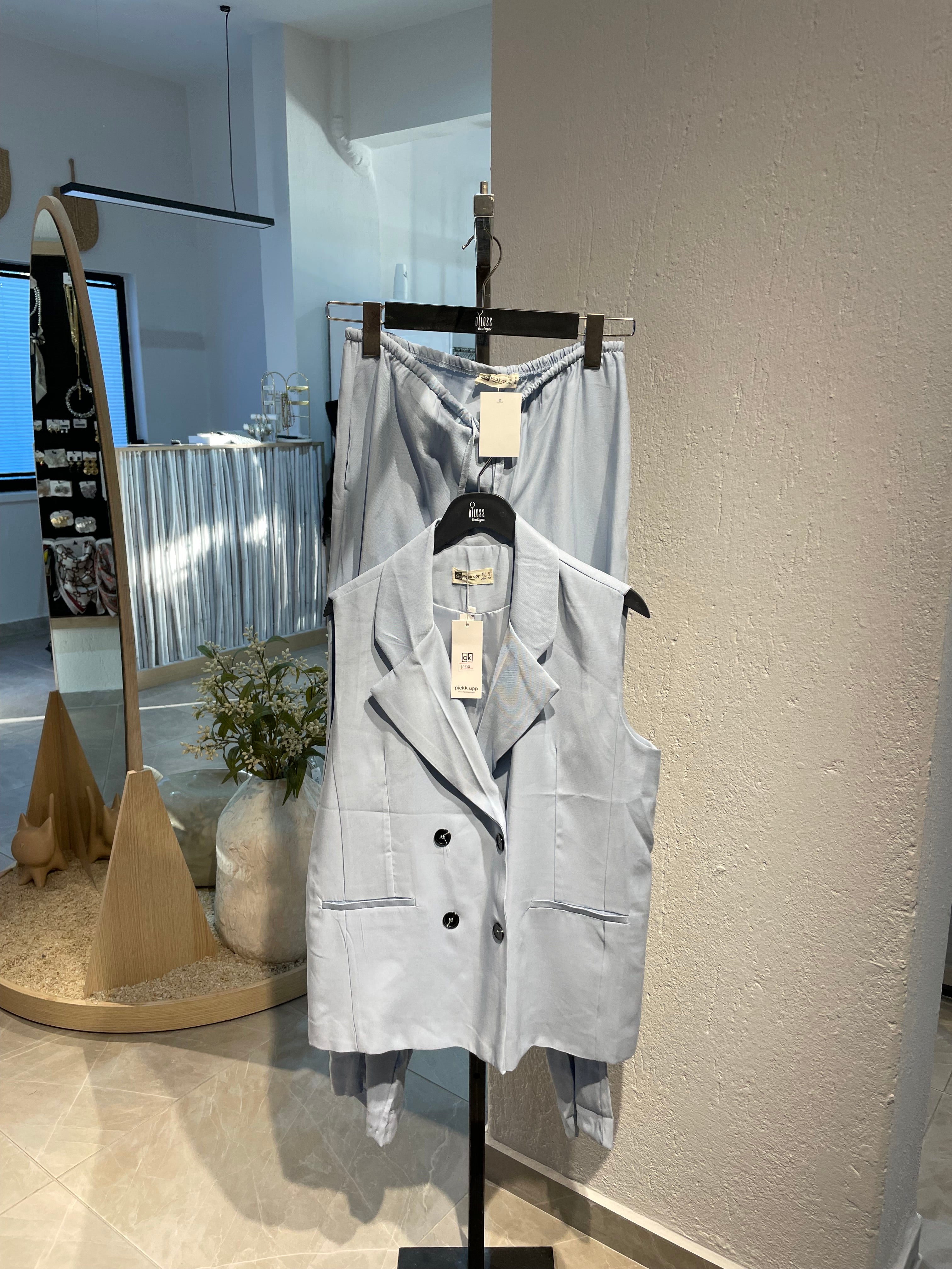 Oversize Alt-Üst Yelekli Takım