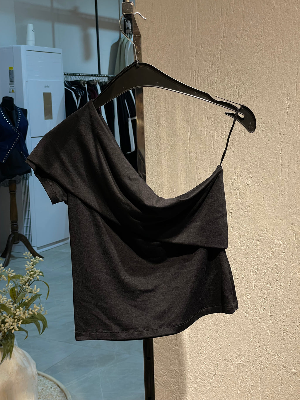 Tek Omuzlu Penye Bluz