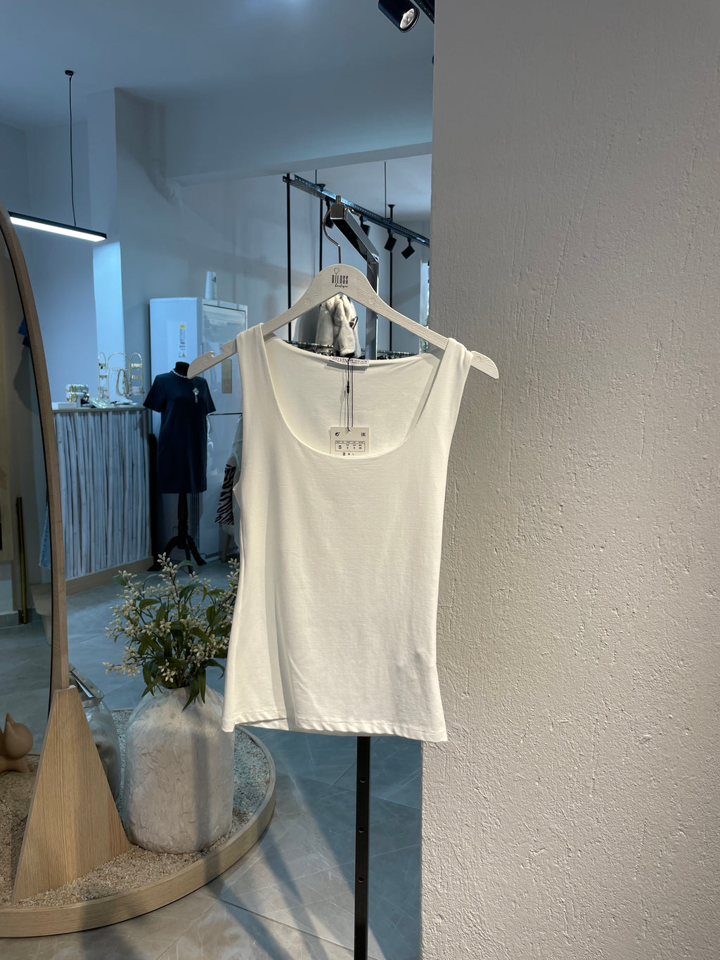 Dlvn Beyaz Premium Kumaş Atlet