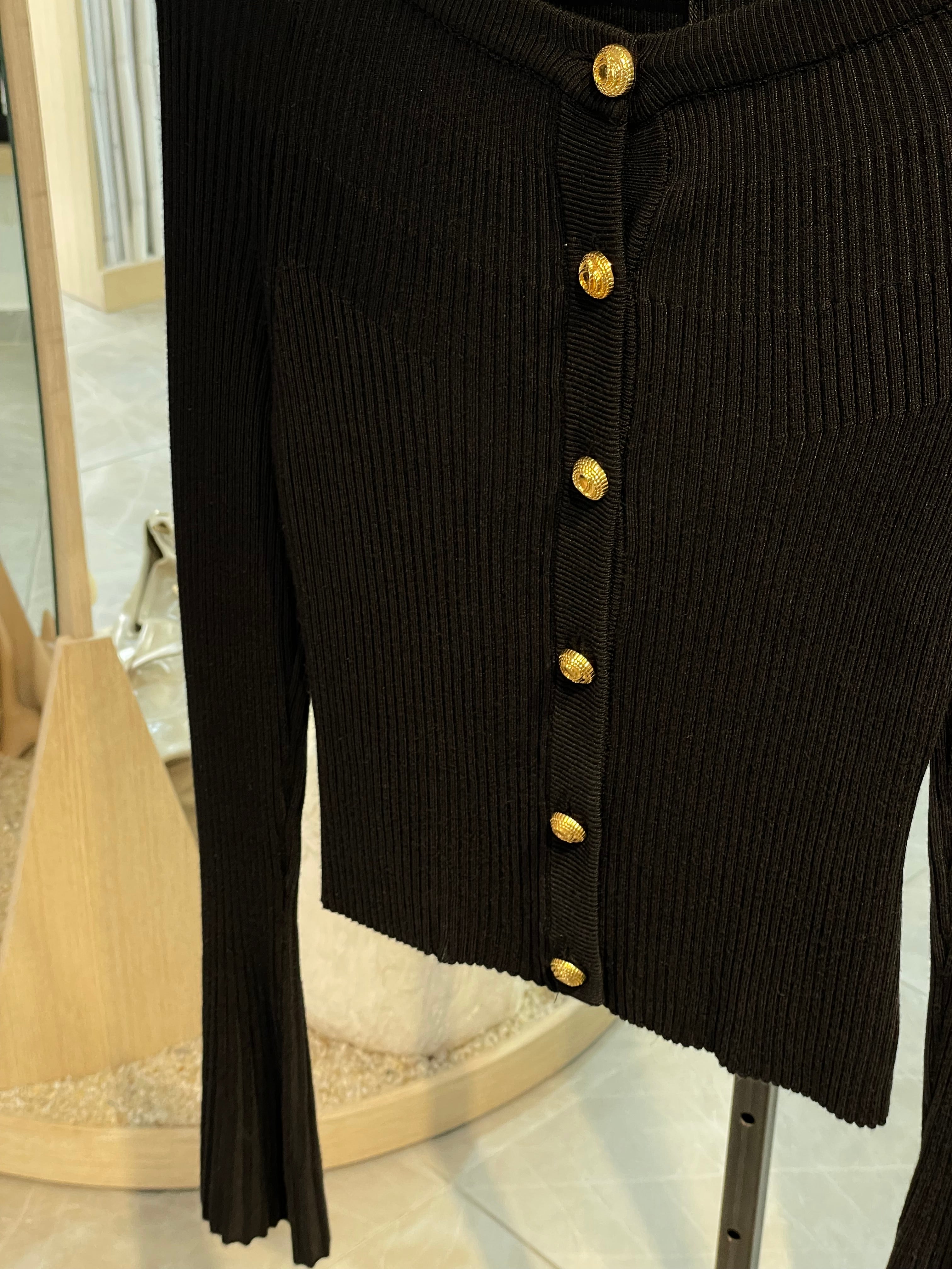 Dlvn Bisiklet Yaka İspanyol Kol Triko Hırka