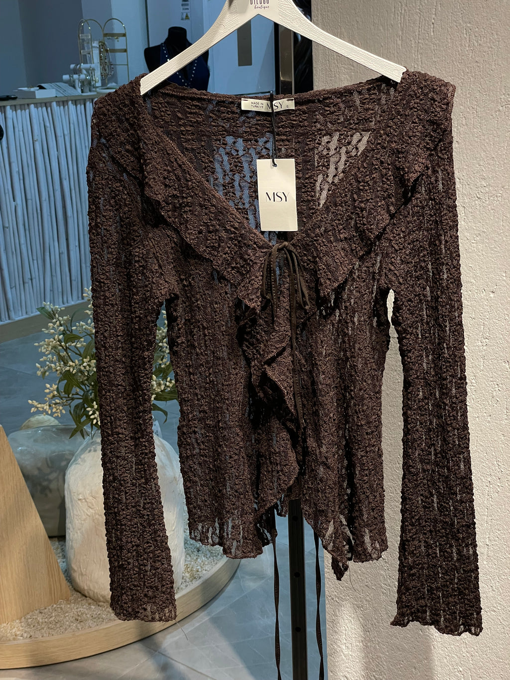 Dantelli Bohem Bağlamalı Üst