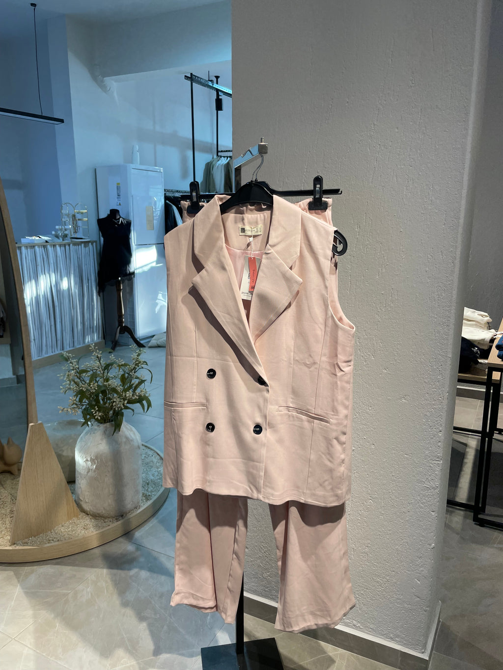 Oversize Alt-Üst Yelekli Takım