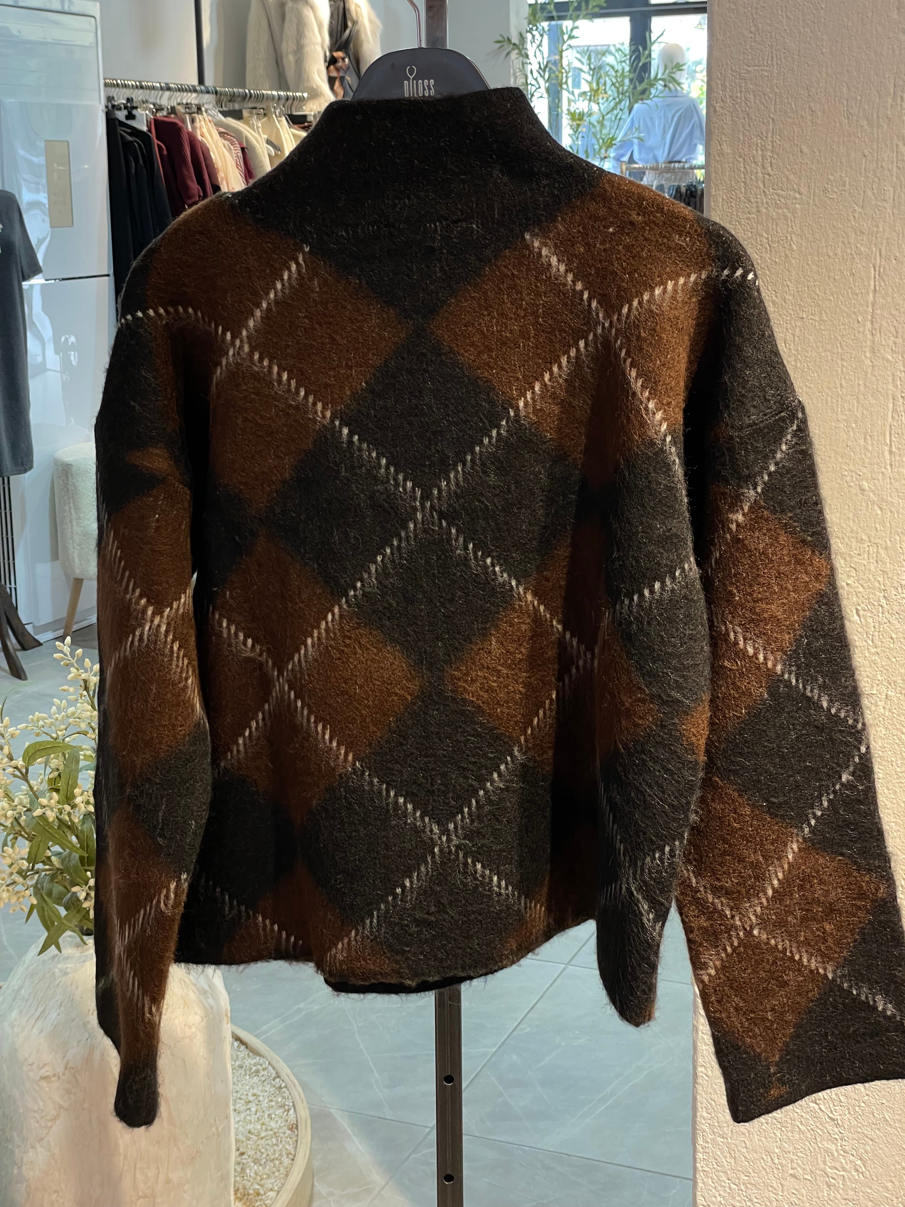 Triko Ekose Desen Alt-Üst Takım