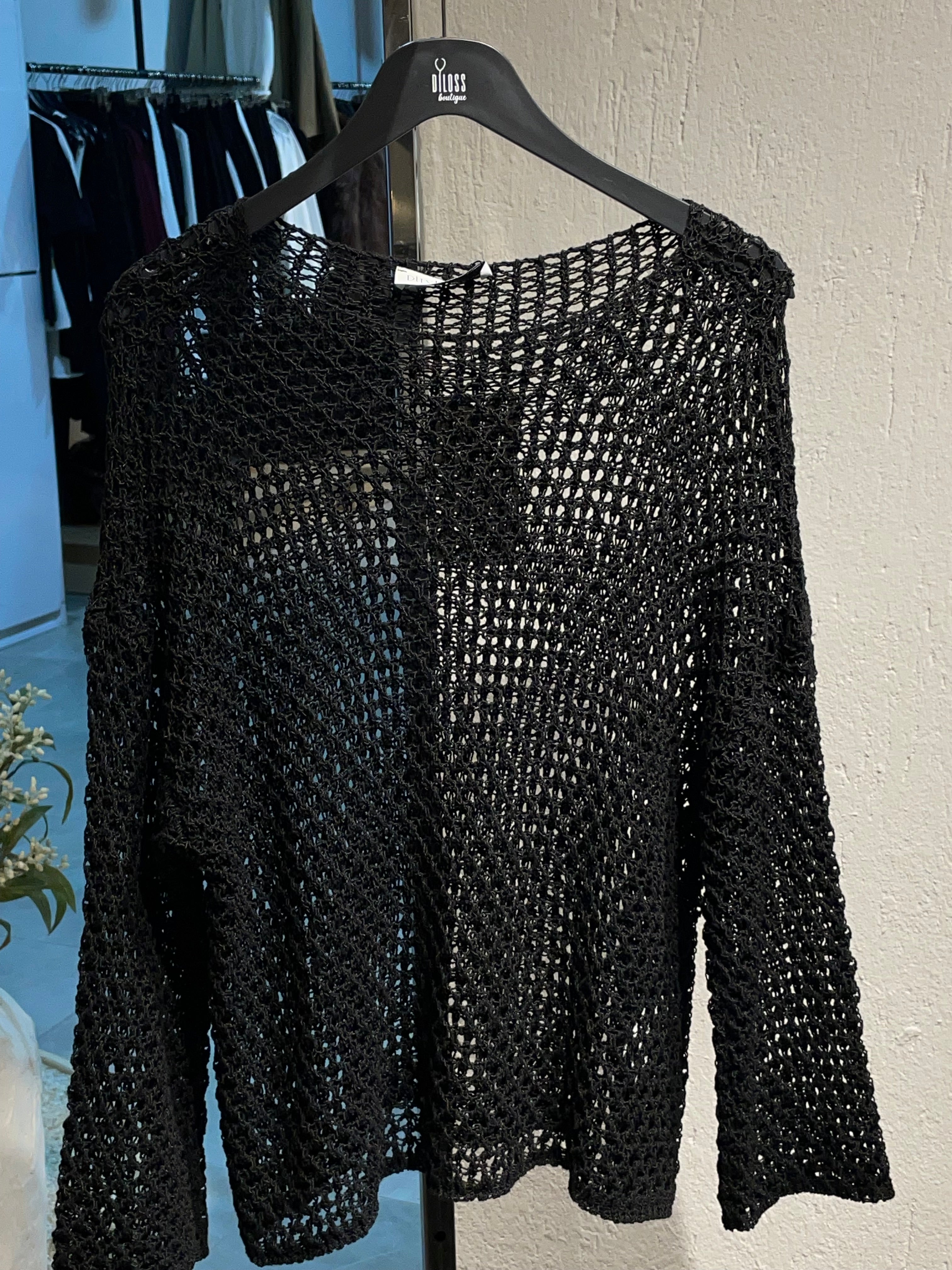 Dilvin Kayık Yaka Triko Ajurlu Kazak