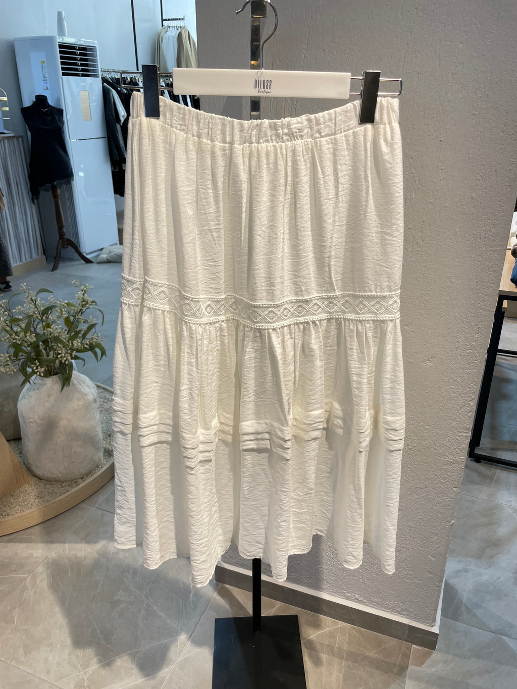 Dantel Detaylı Uzun Etek