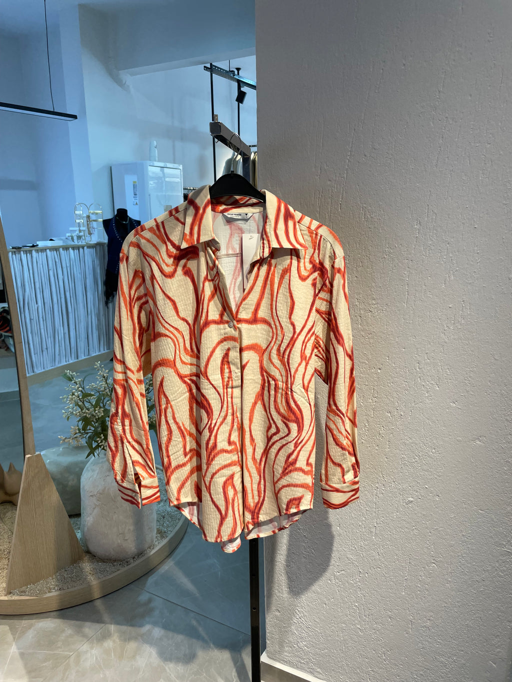 Desenli Dökümlü Gömlek