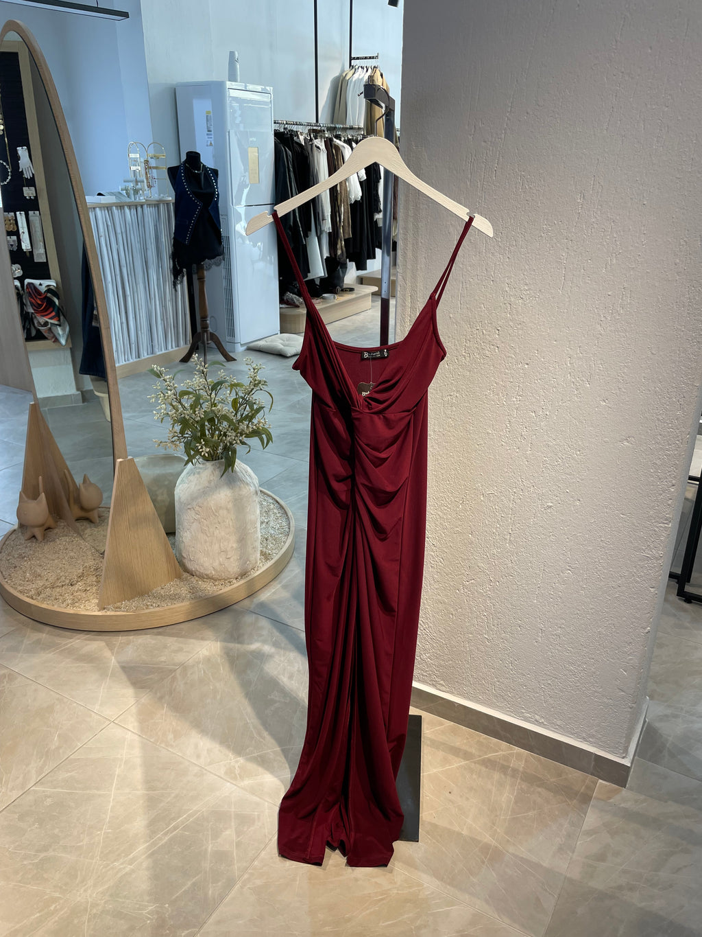 Önden Bağlamalı Uzun Davet Elbisesi