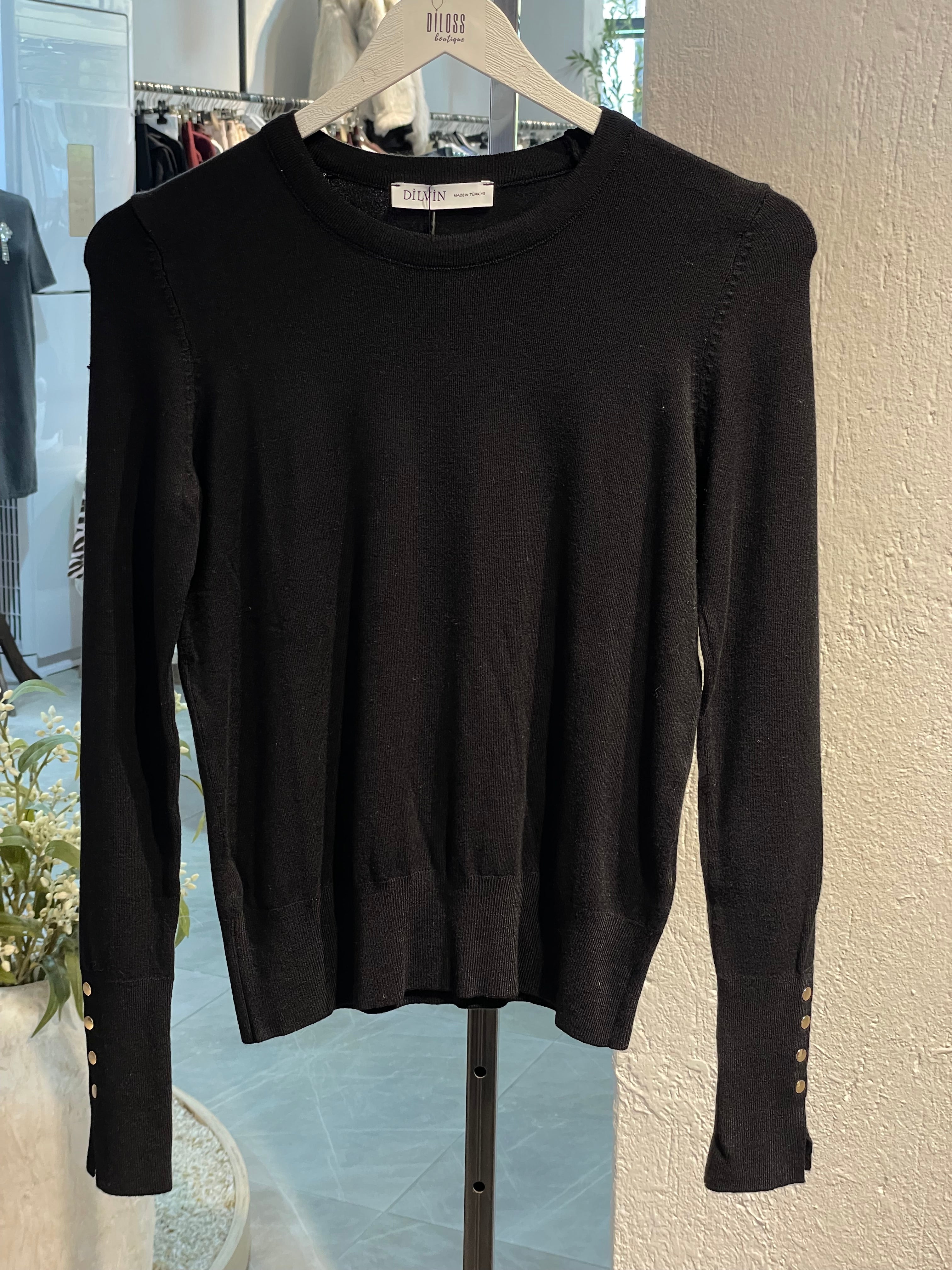 Dlvn Pemium Kumaş Uzun Kollu Kol Detay Üst