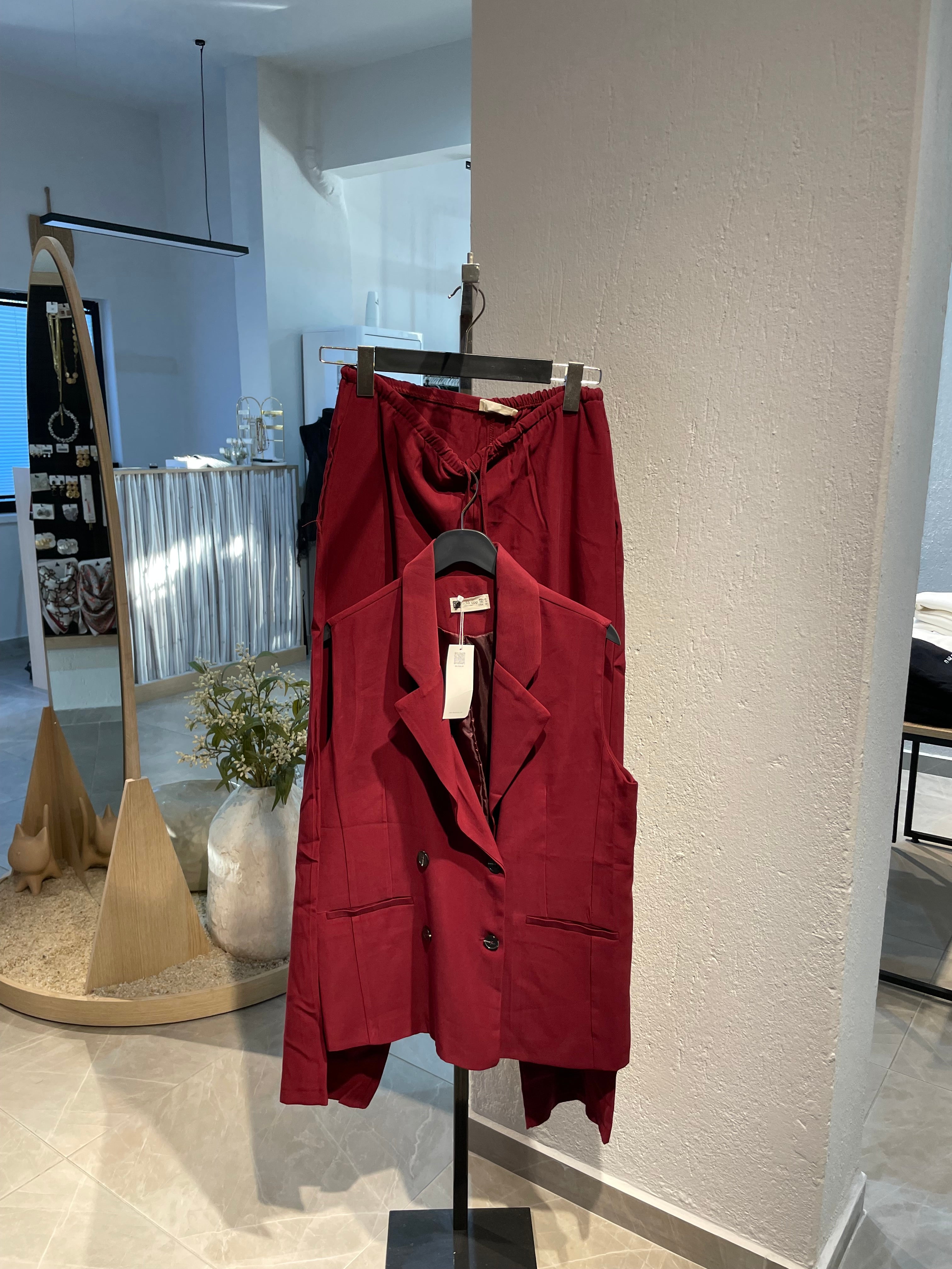 Oversize Alt-Üst Yelekli Takım