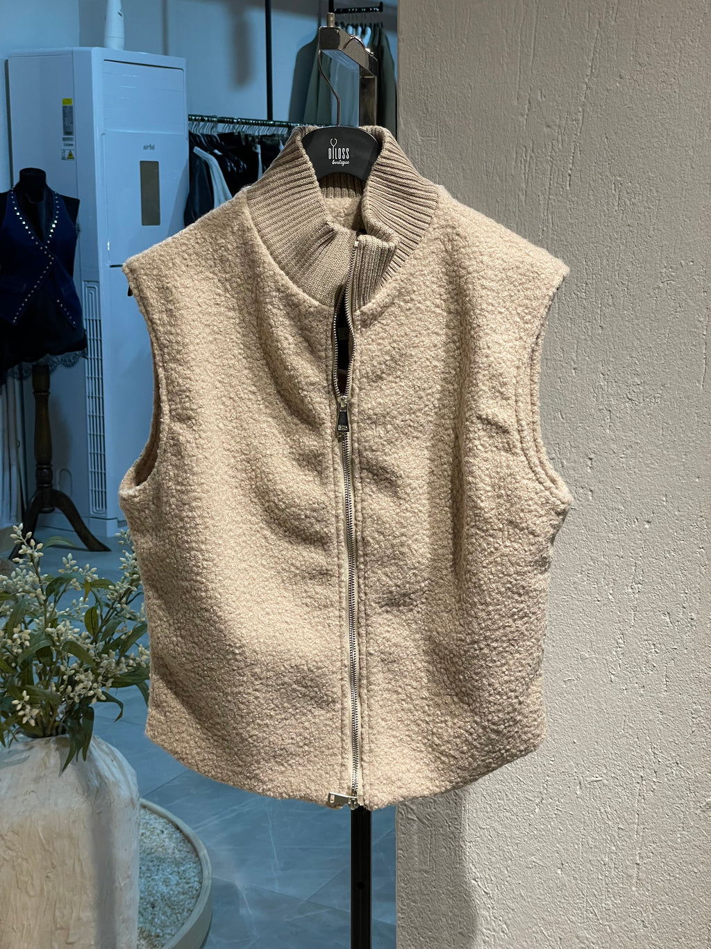 Yün Fermuarlı Yelek