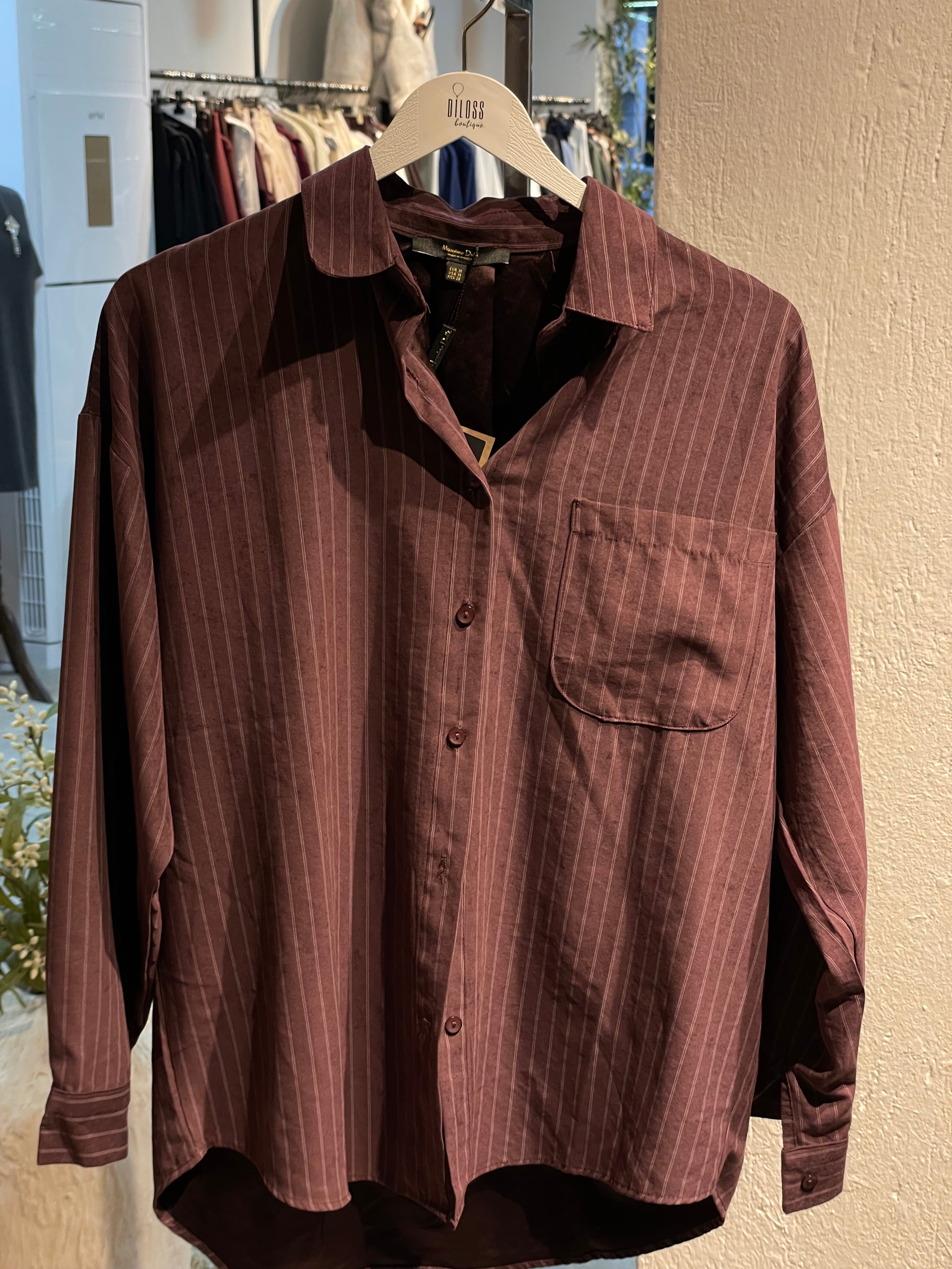 Marka Çizgili Premium Kumaş Gömlek