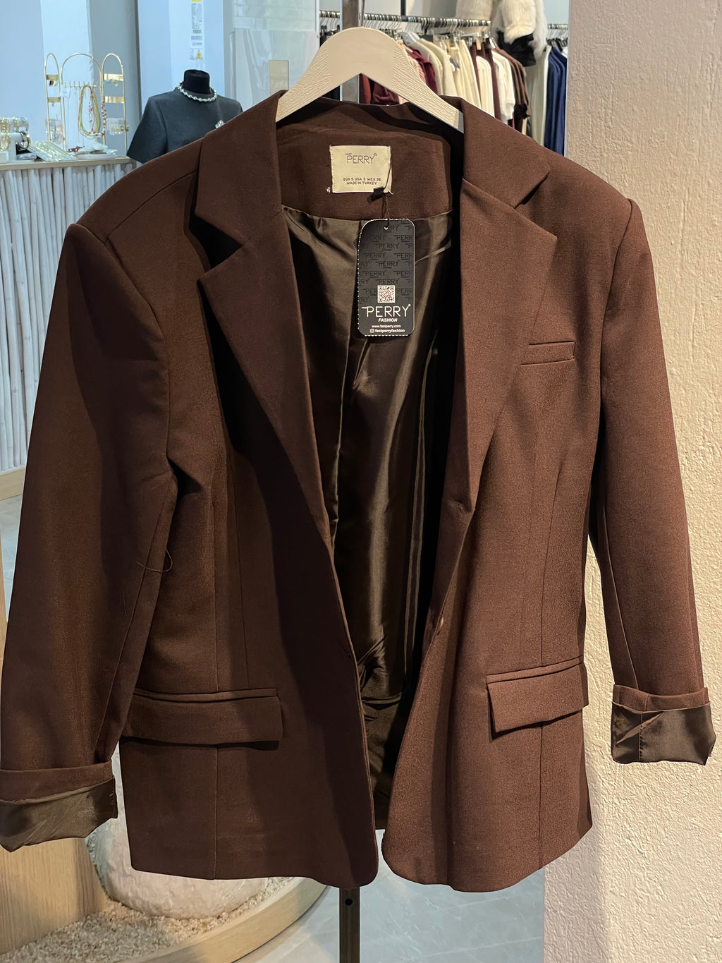 Kahverengi Blazer Ceket