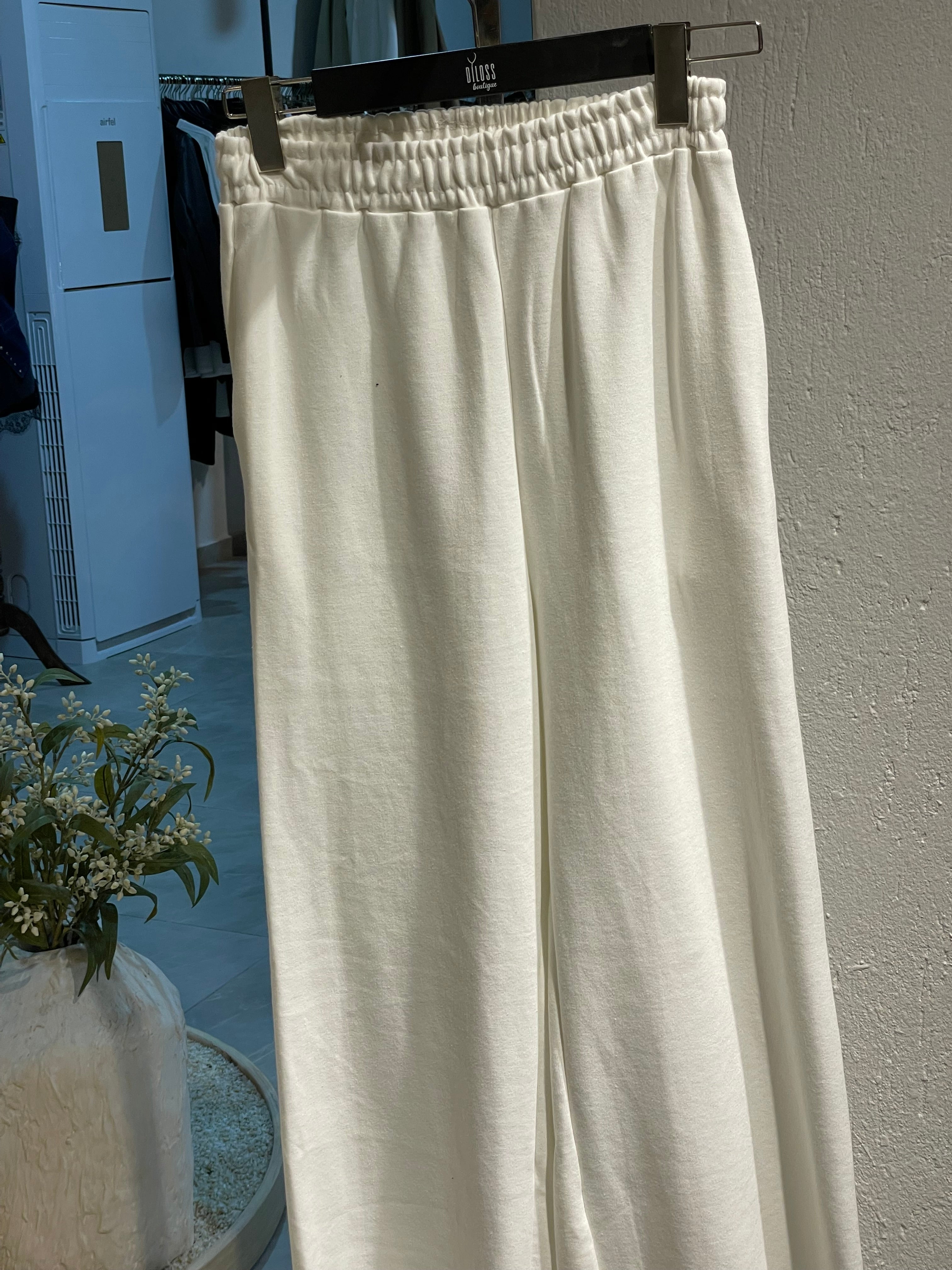 Krem Basic Eşofman Altı