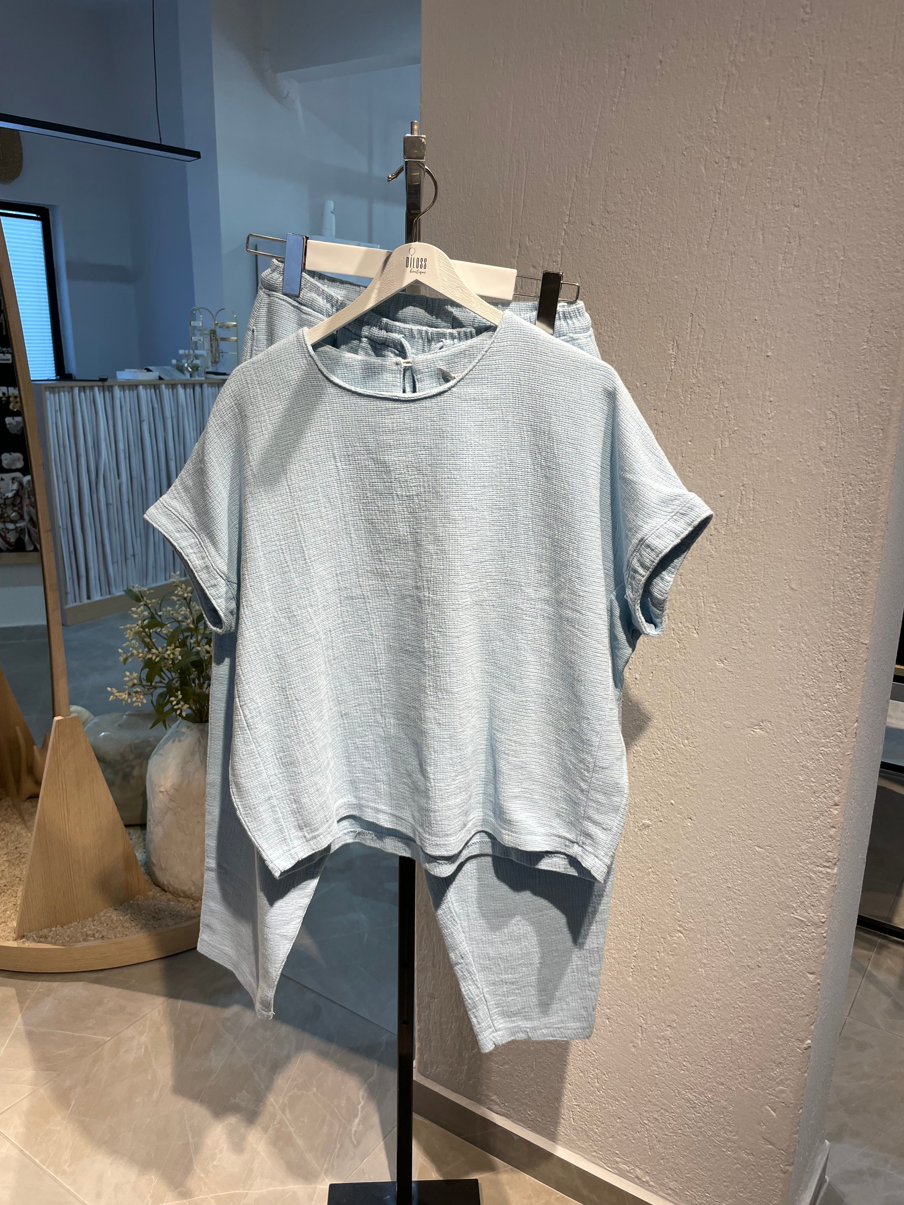 Bebek Mavisi Alt-Üst Kısa Kollu Takım