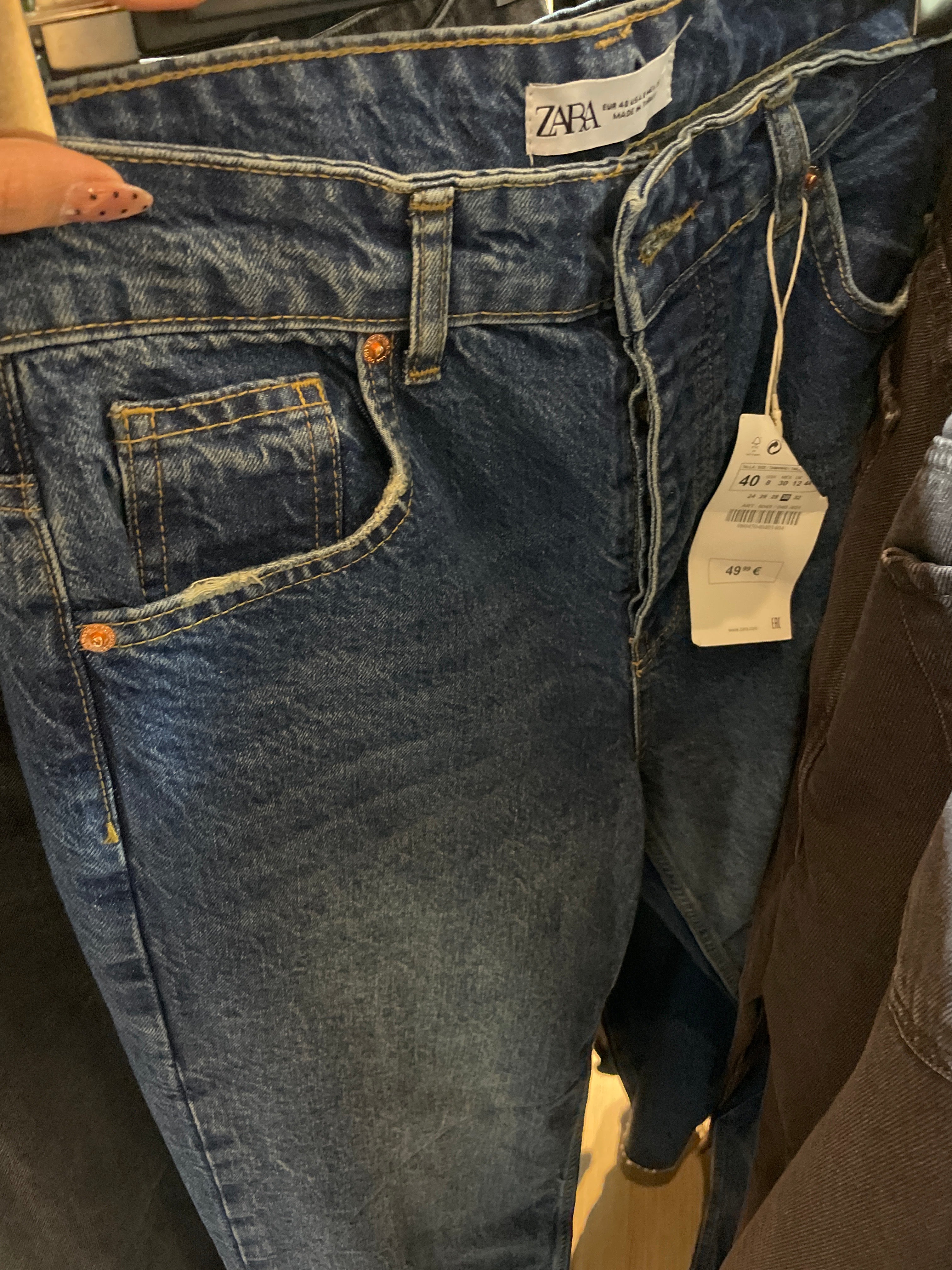 ZRA Düğme Detaylı Geniş Paça Pantolon
