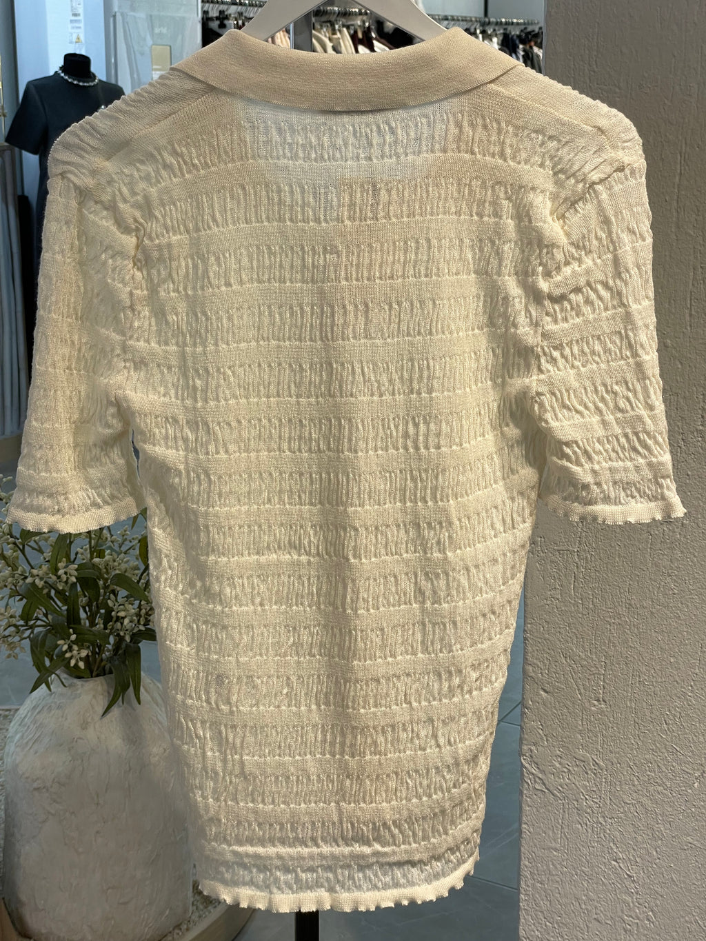 Dlvn Polo Yaka Büzgülü Düğmeli İnce Triko Hırka