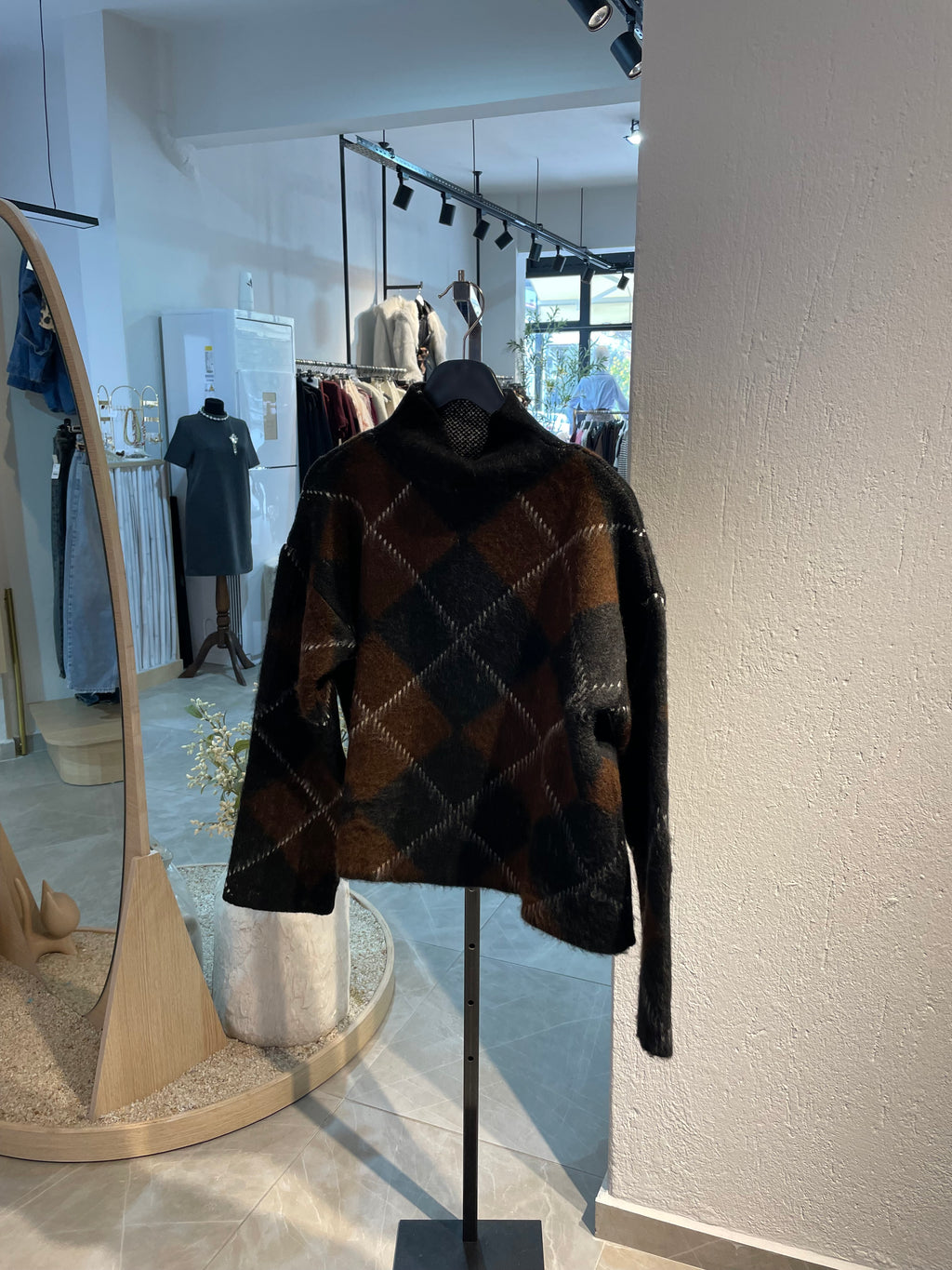 Triko Ekose Desen Alt-Üst Takım