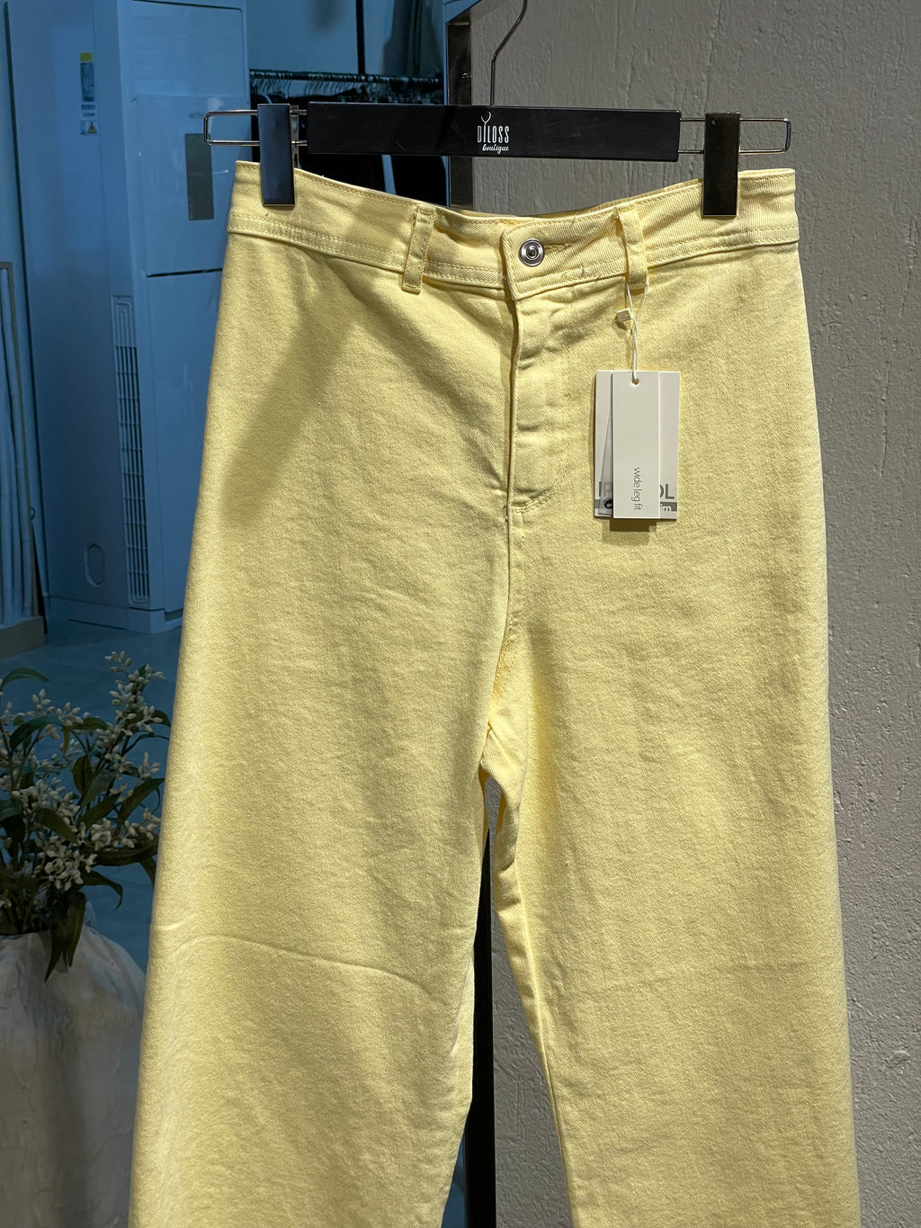 Sarı Bol Paça Kot Pantolon