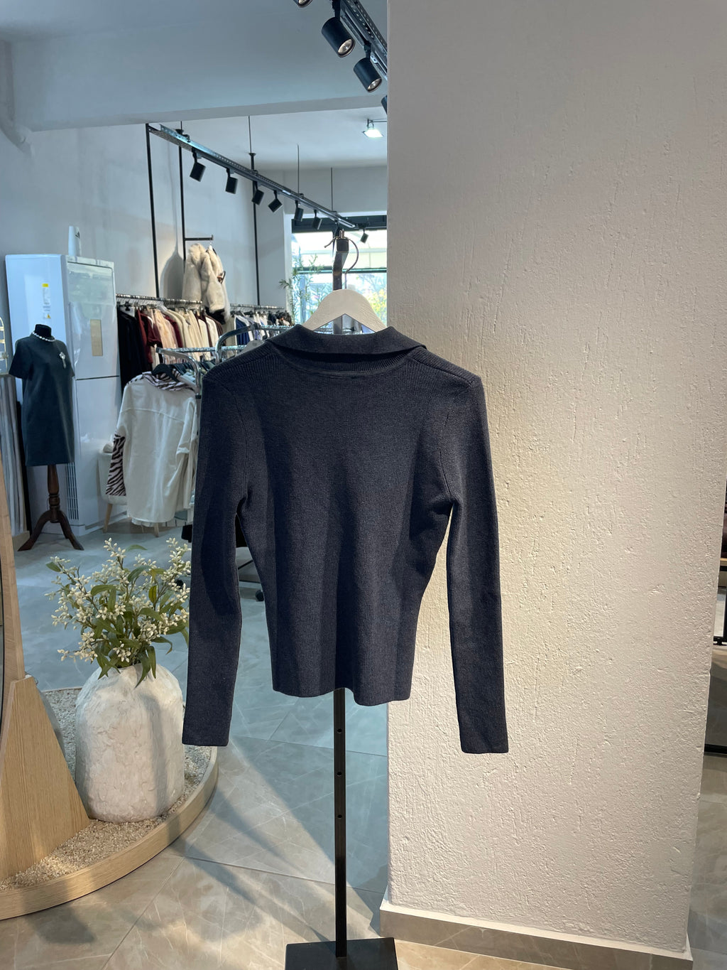 Dlvn Dik Yaka Çıtçıtlı Triko Kazak