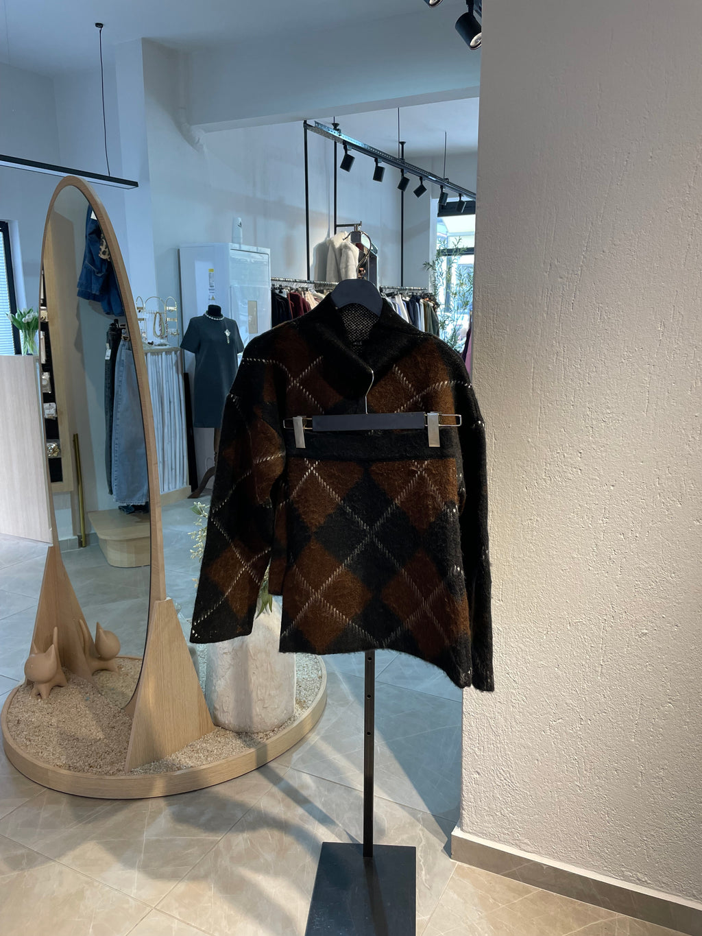 Triko Ekose Desen Alt-Üst Takım