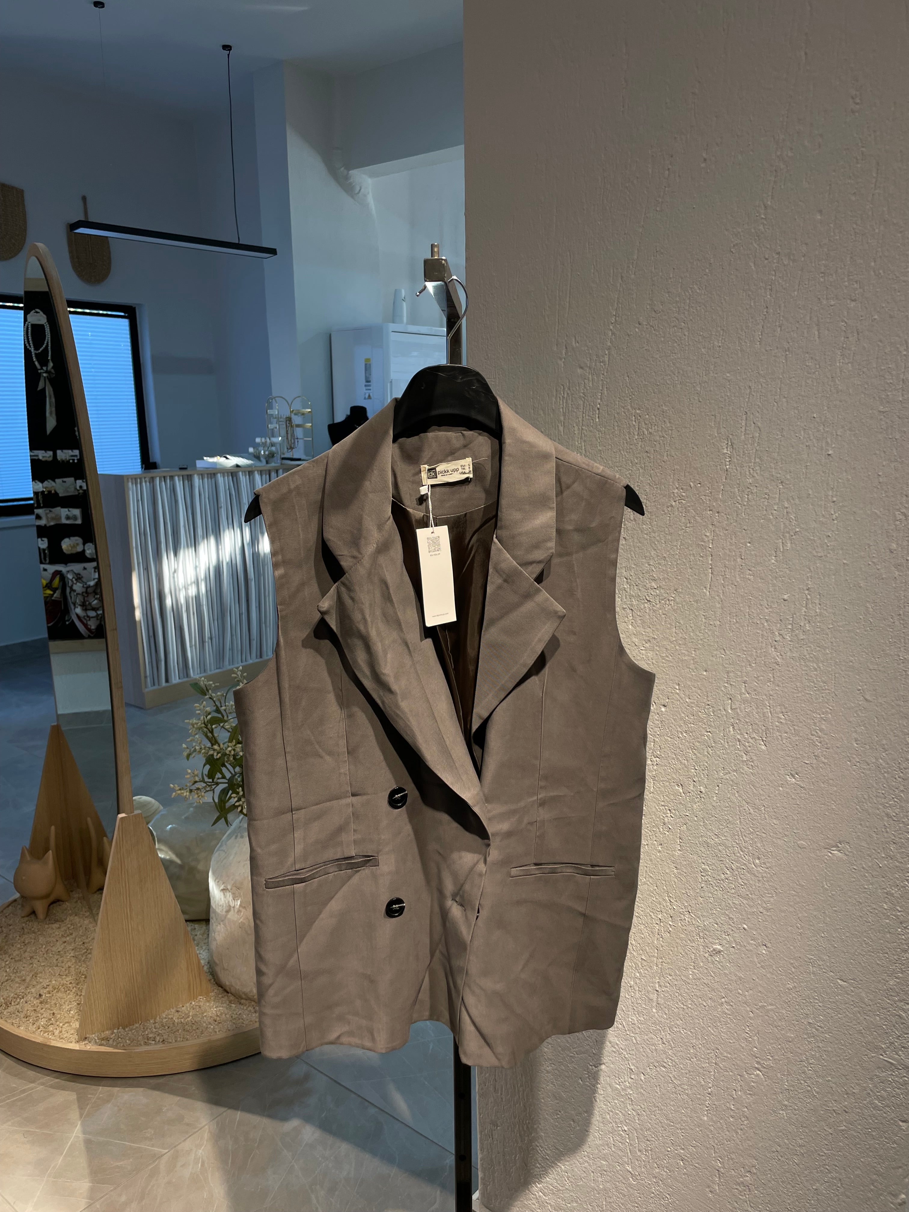 Oversize Alt-Üst Yelekli Takım