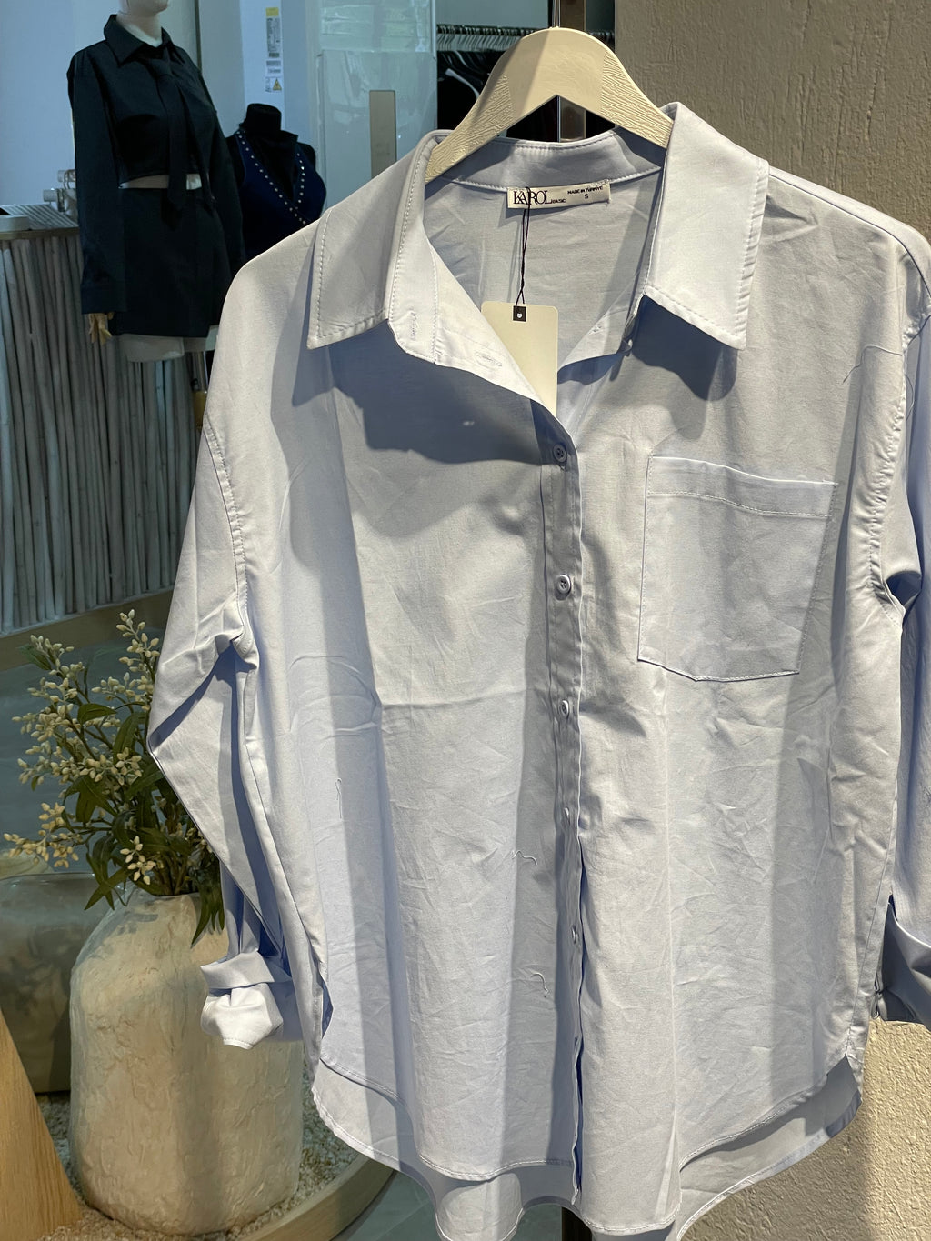 Mavi Oversize Gömlek